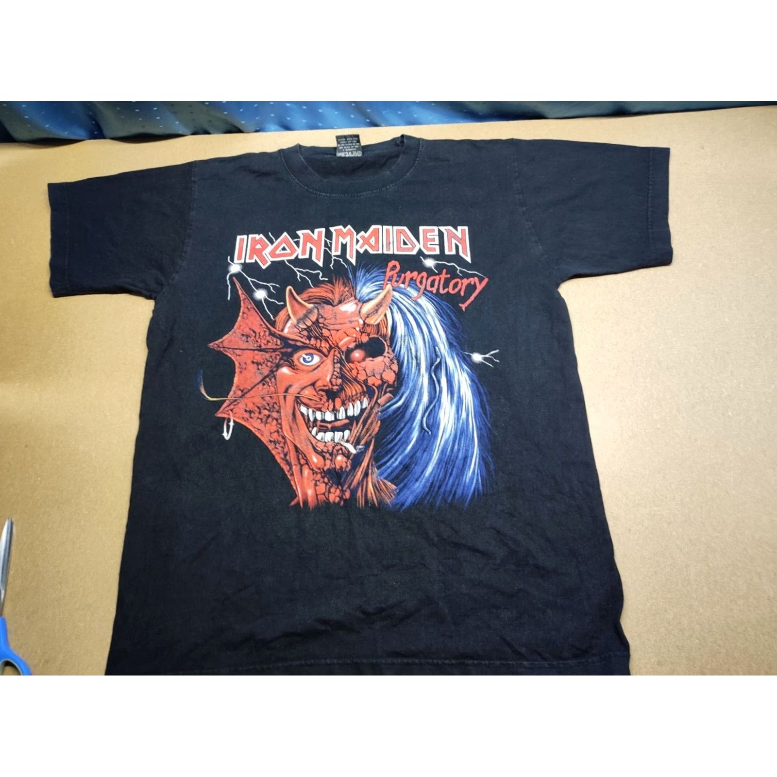 Vintage Iron Meiden Purgatory T-Shirt Mens Size L Music Metal Band Vintage Reo Rock Size US L / EU 52-54 / 3 - 2 Thumbnail