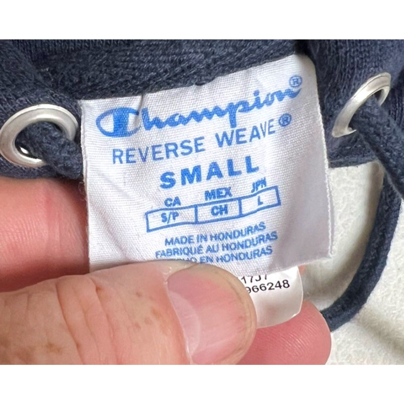 Champion Champion Hoodie Blue Reverse Weave Sweatshirt S Small Mens Pullover Heavy Reversible Cotton Blend Vintage No Size US S / EU 44-46 / 1 - 3 Thumbnail