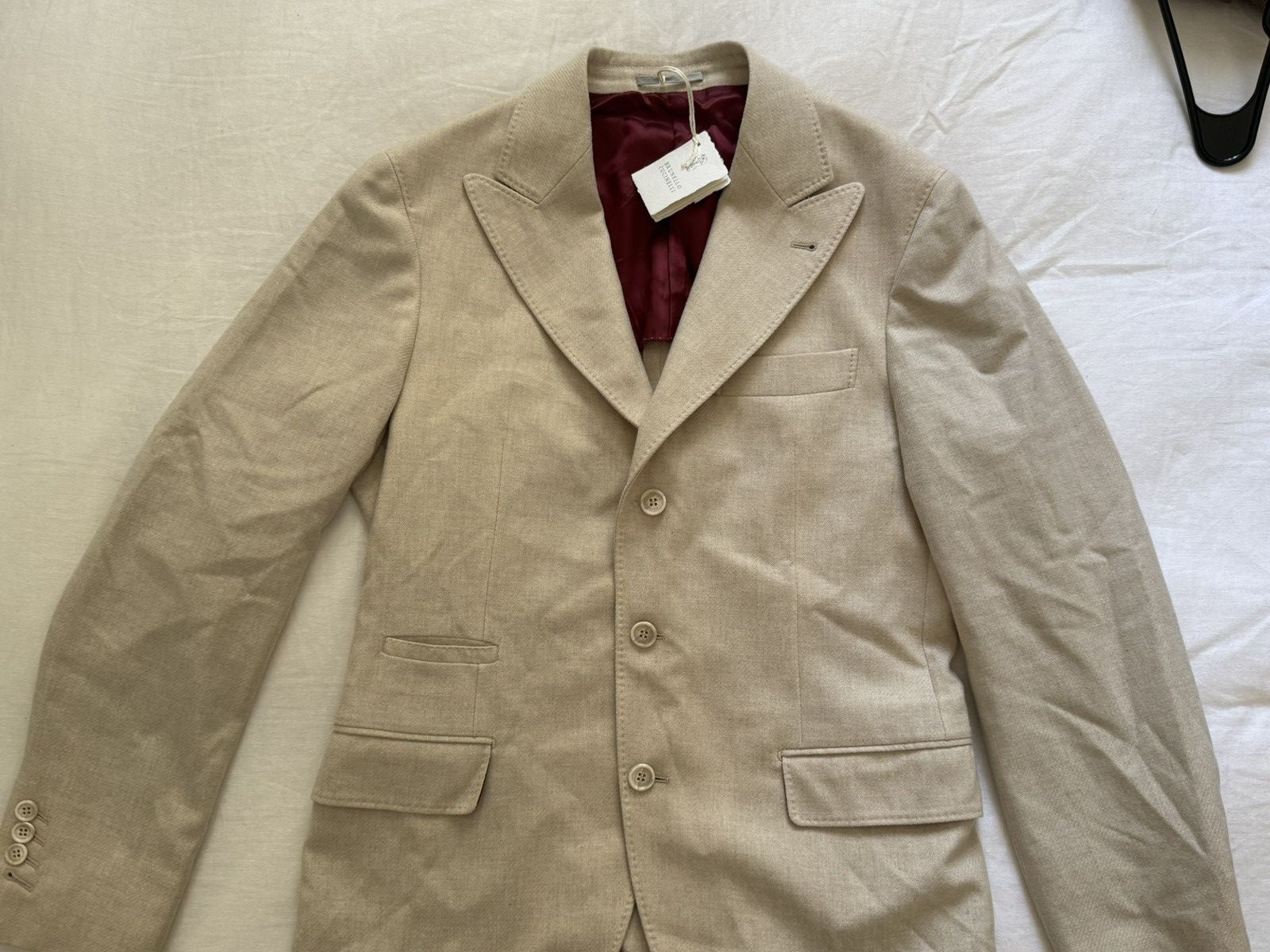 Brunello Cucinelli Brunello cucinelli creme blazer Size 48S - 7 Thumbnail