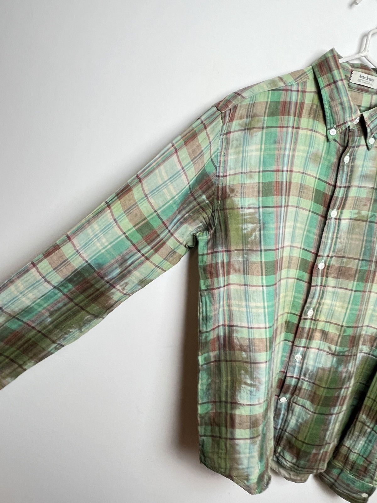 Acne Studios acne vintage travis plaid flannel shirt bleached tie dye y2k Size US M / EU 48-50 / 2 - 8 Thumbnail