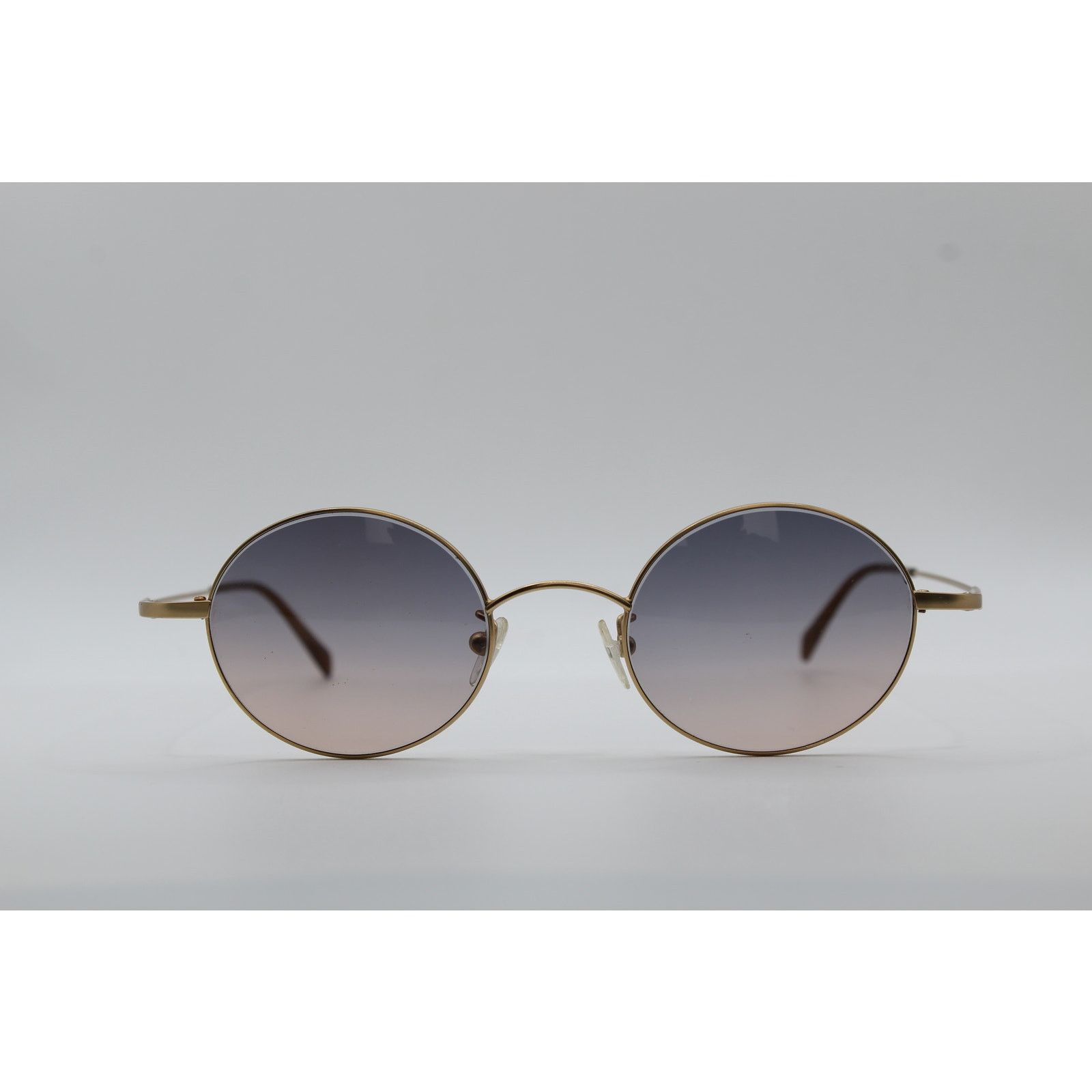 Giorgio Armani Giorgio Armani GA 523 Gold and Gray Round Vintage Sunglasses Size ONE SIZE - 2 Thumbnail