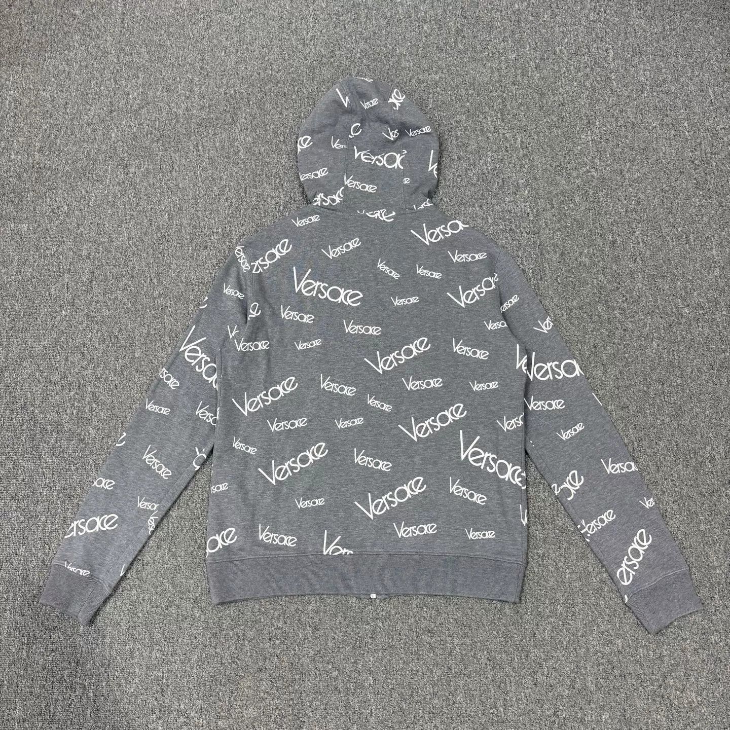 Versace Versace Gray All-Over Logo Zip-Up Jacket M 99 New Size US M / EU 48-50 / 2 - 2 Thumbnail