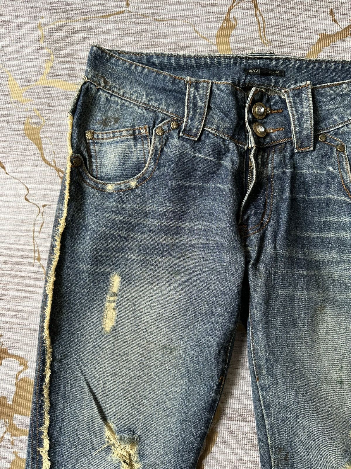 Japanese Brand FLARE Philodox Distressed Design Denim Size US 30 / EU 46 - 10 Thumbnail