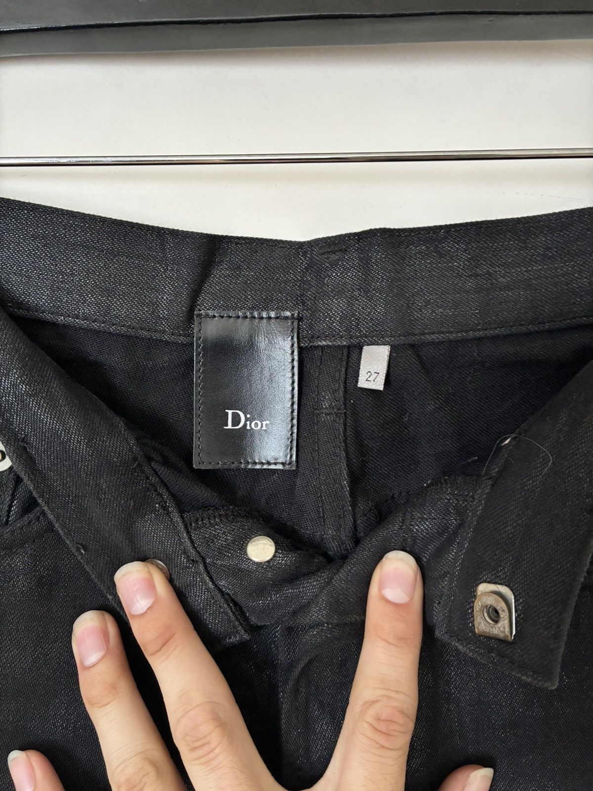 Dior Dior Homme AW07 Waxed Denim Size US 27 - 3 Thumbnail