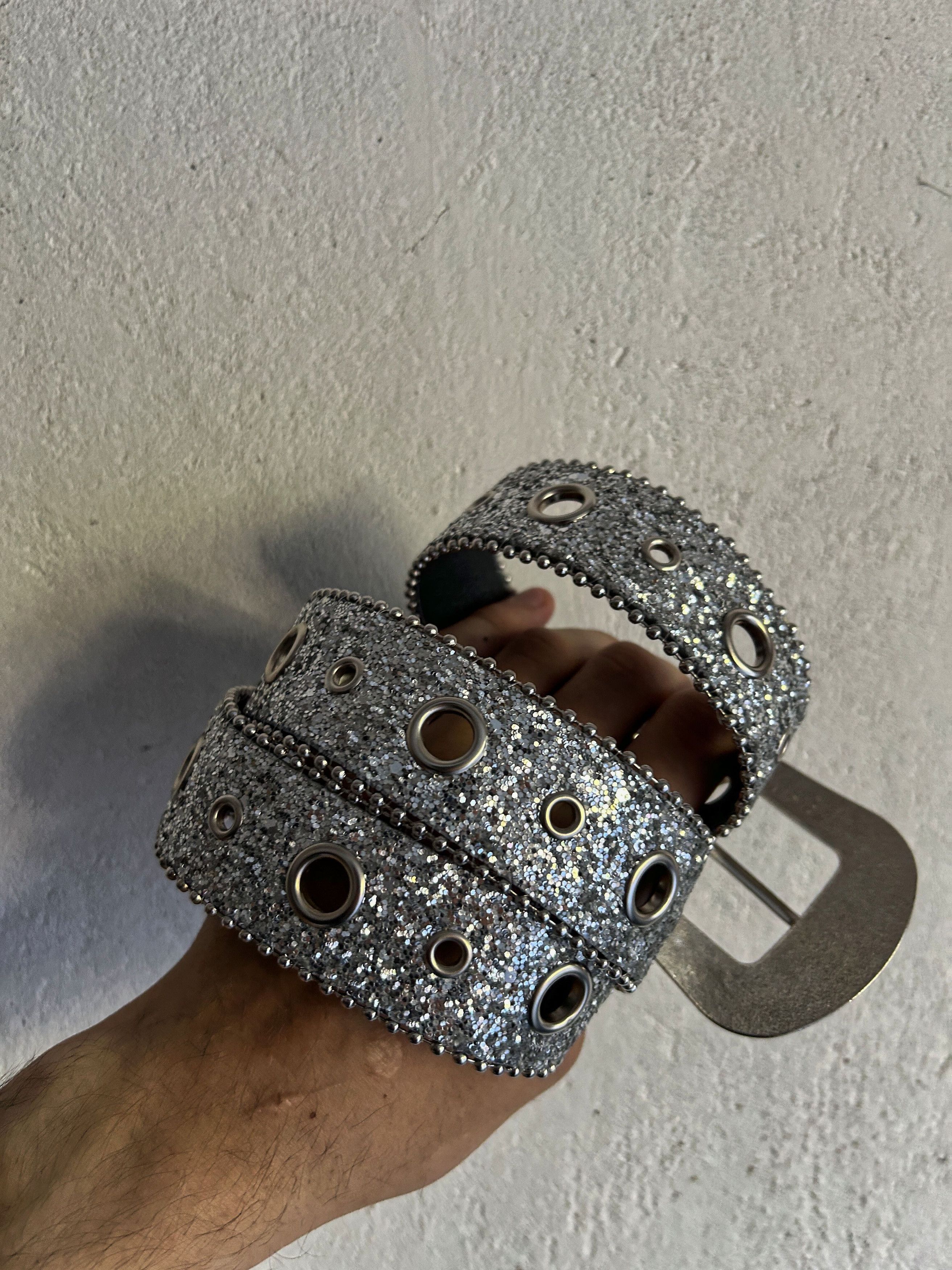 Designer Vintage Japanese Style BB Simon Diamonds Style Belt 90s Size ONE SIZE - 5 Thumbnail