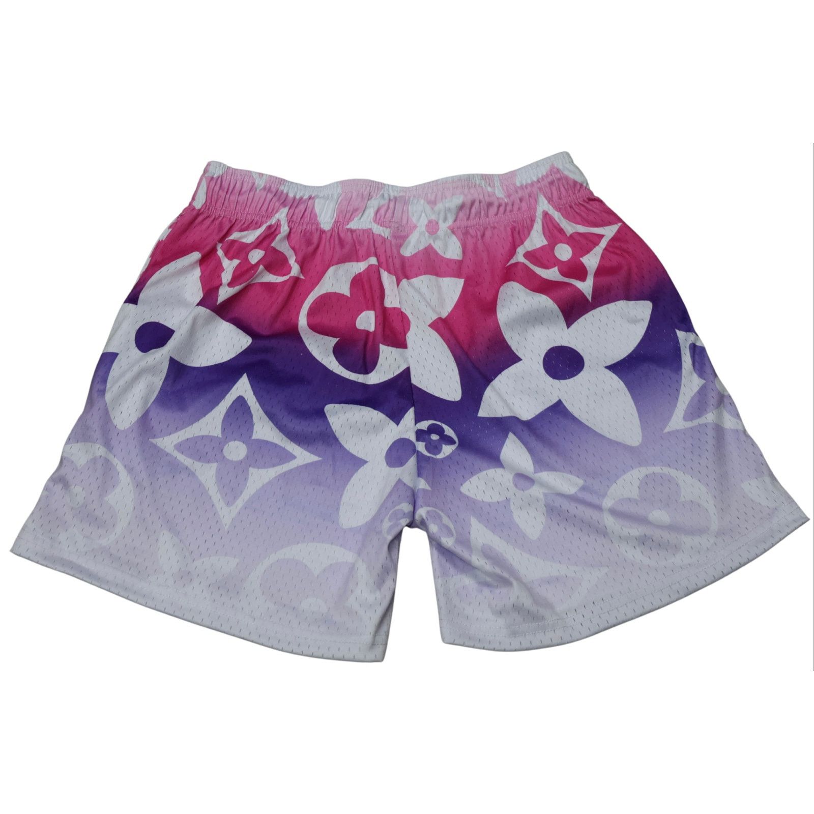 Vintage Mr Remade Shorts LV Luxury Designer Monogram Logo Print Pink Size US 33 - 2 Thumbnail