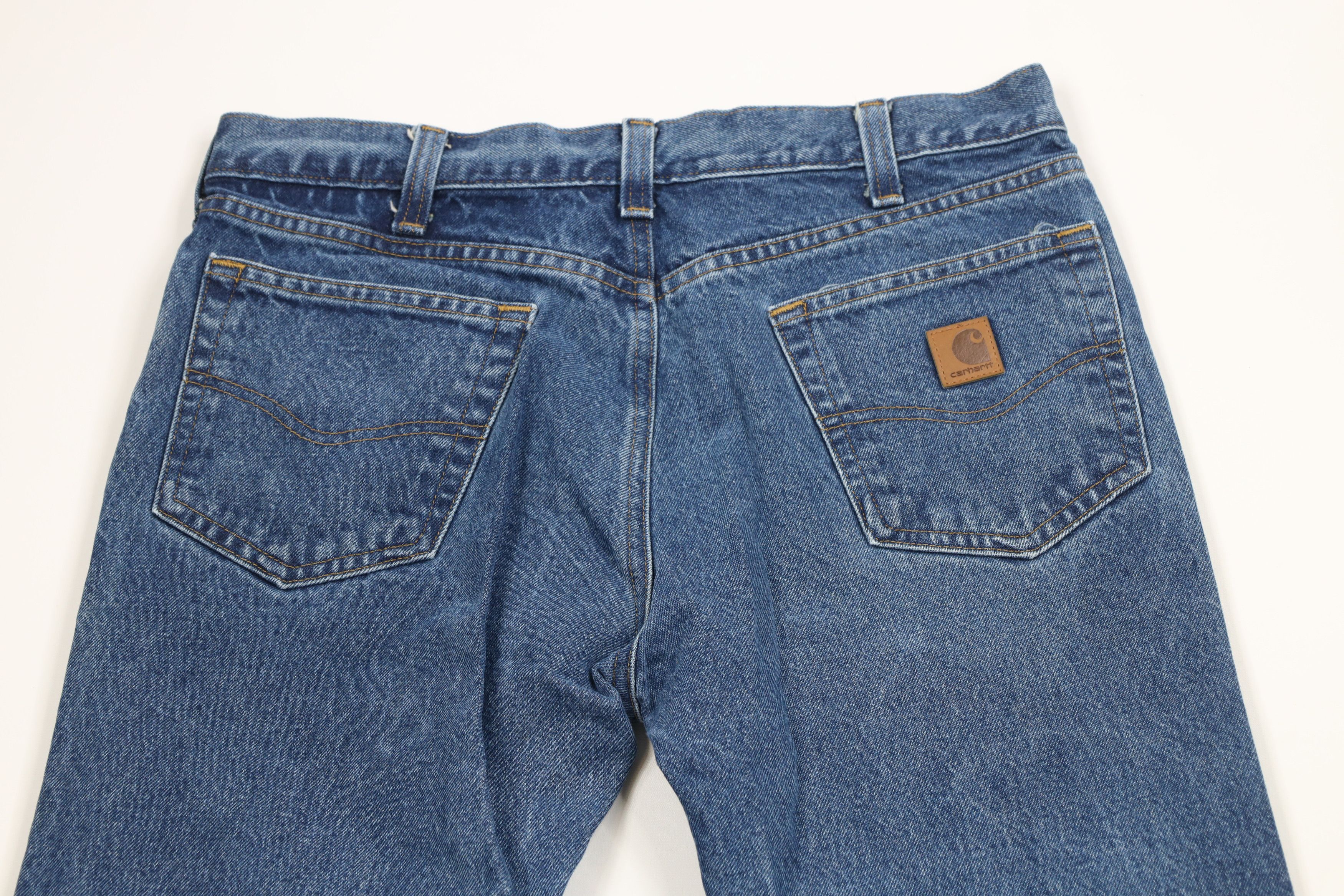 Carhartt × Vintage Vintage Y2K Carhartt Spell Relaxed Fit Wide Leg Denim Jeans Size US 34 / EU 50 - 9 Thumbnail