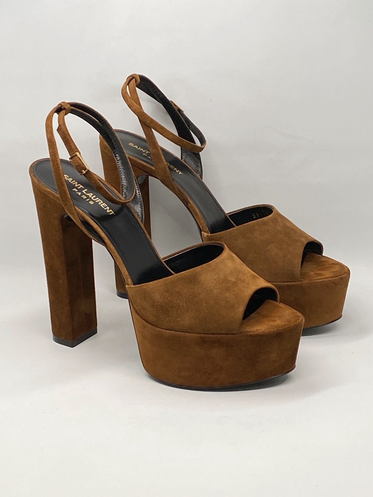 Yves Saint Laurent Saint Laurent Jodie Platform Sandals in Suede size 41 Size US 11 / IT 41 - 3 Thumbnail