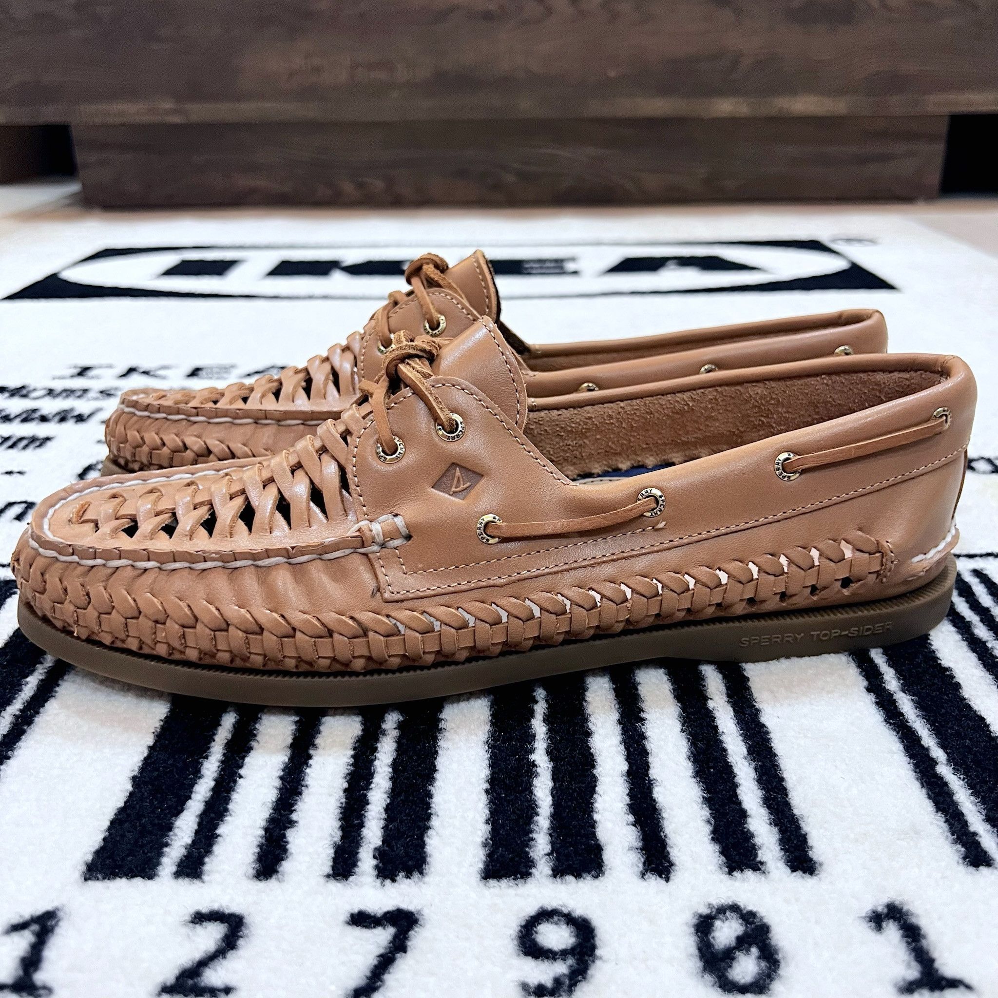 Sperry Sperry Authentic Original™ 2 Eye Woven Boat Shoe Flat Heel Size US 11 / IT 41 - 4 Thumbnail
