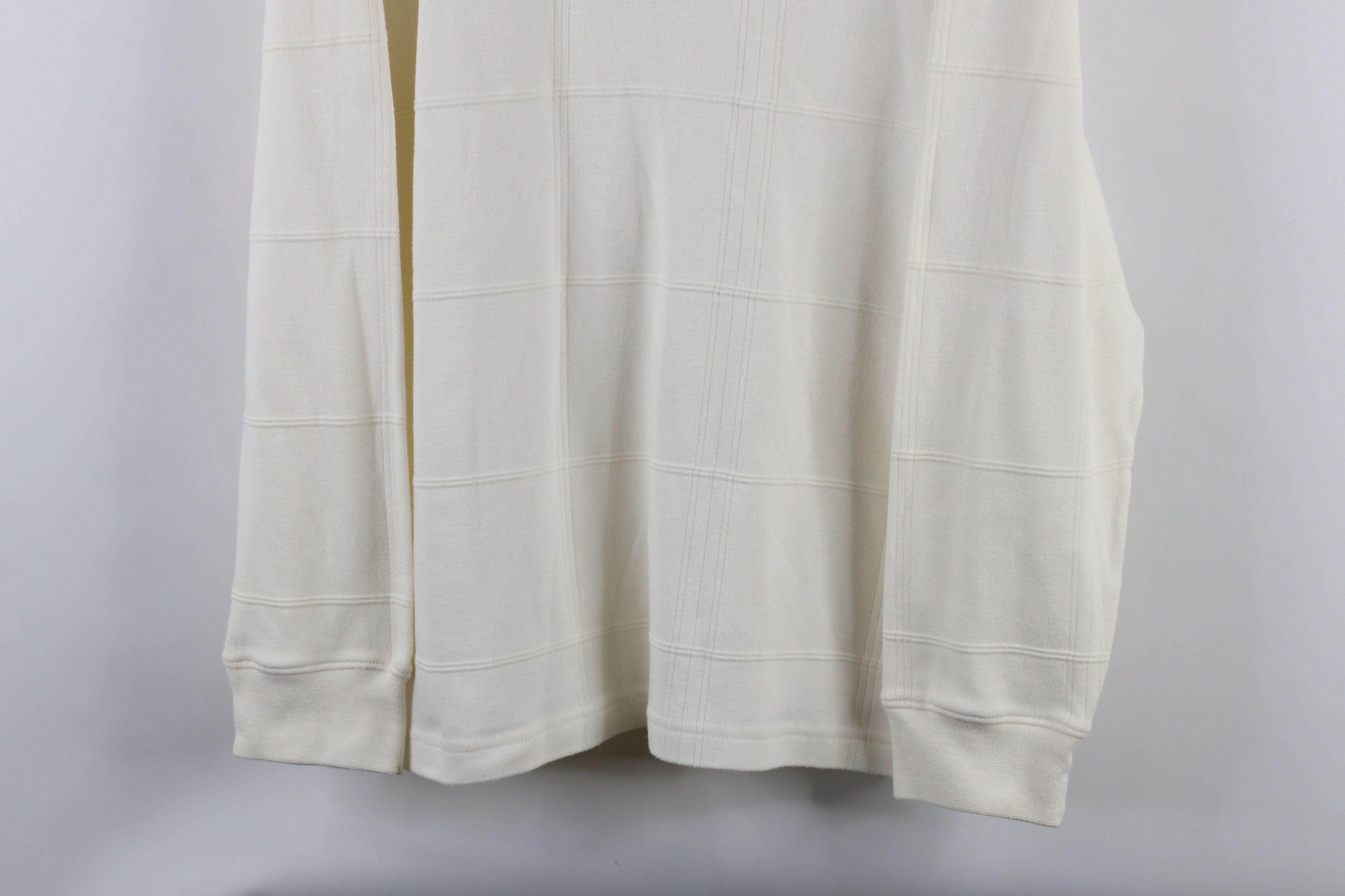 Vintage Vintage 90s Streetwear Long Sleeve Rugby Polo Shirt Cream Size US M / EU 48-50 / 2 - 3 Thumbnail