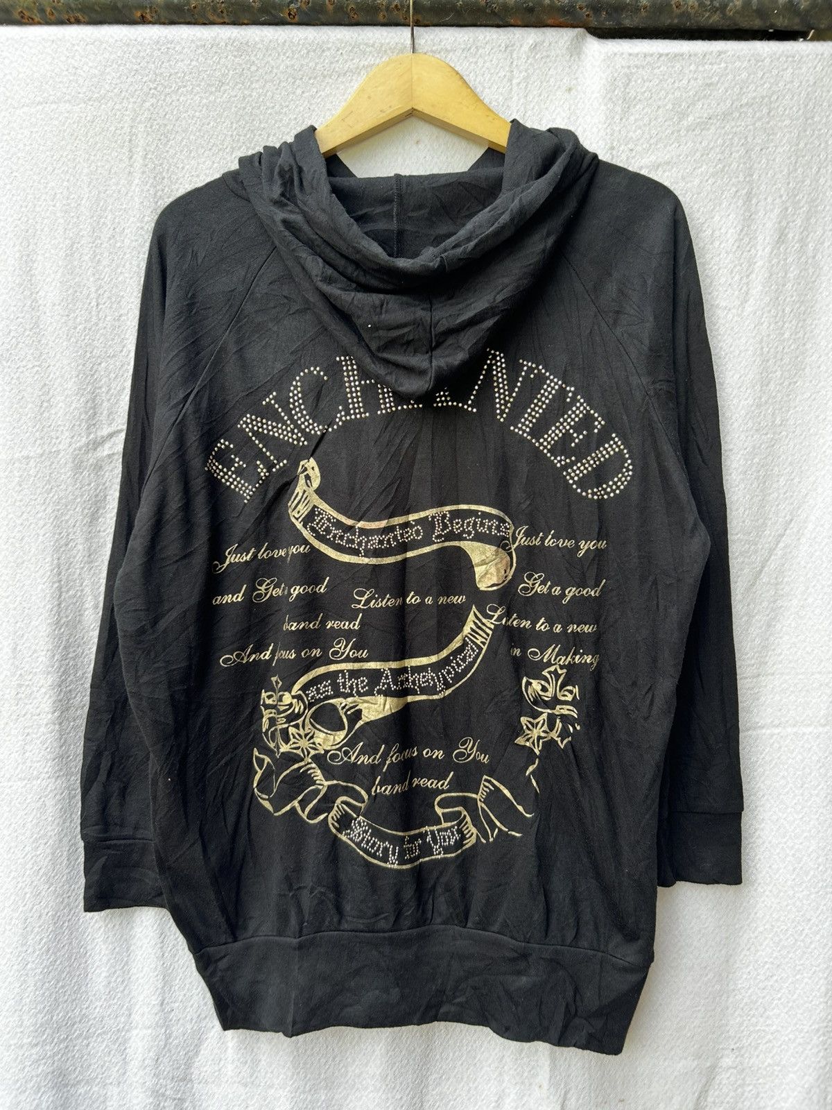 Japanese Brand LaizyDaisy Japanese Style Hoodie Poem Glitter Ifsixwasnine Size US L / EU 52-54 / 3 - 2 Thumbnail