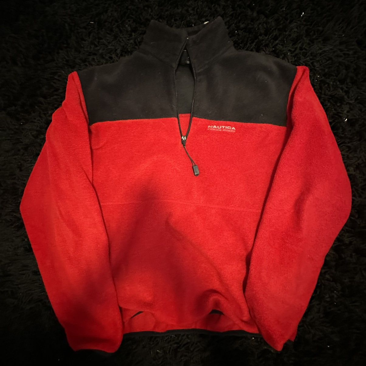 Vintage Red Nautica Quarterzip