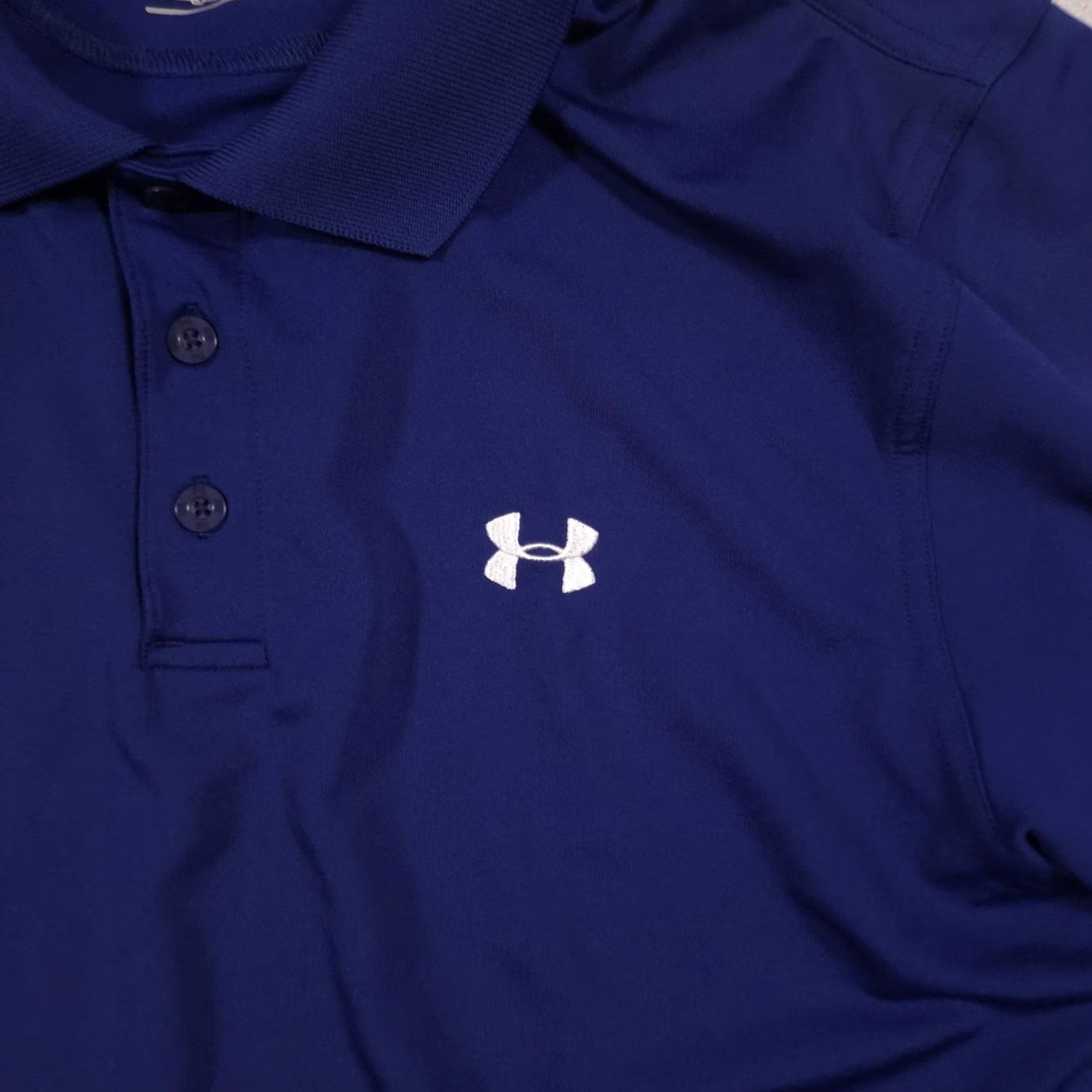 Under Armour Under Armour Polo Shirt Mens Large Blue Short Sleeve Golf Performance HeatGear Size US L / EU 52-54 / 3 - 3 Thumbnail