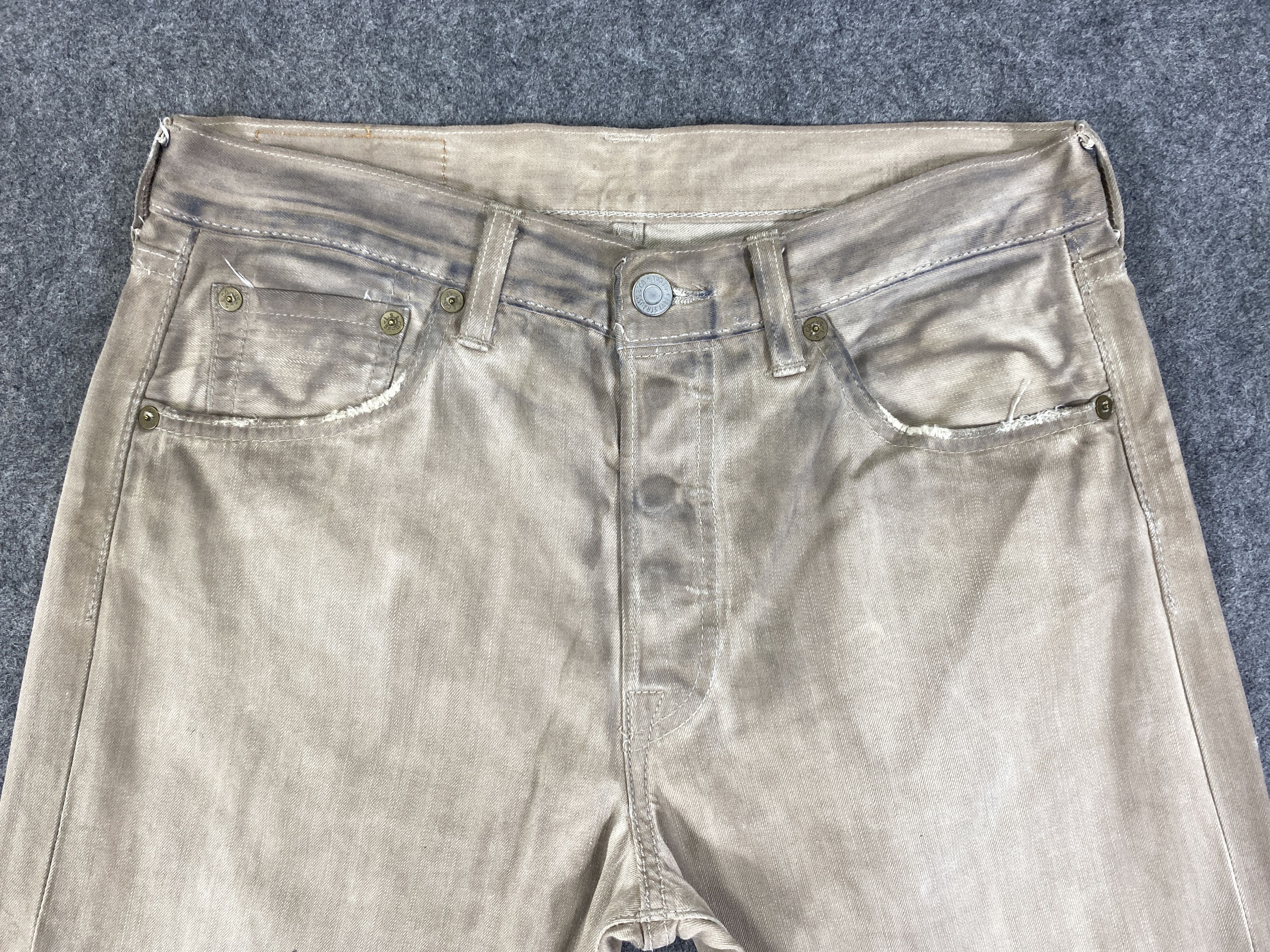 Levi's Dirty Khaki Vintage Levis 501 Jeans 30x25.5 - JN3180 Size US 30 / EU 46 - 3 Thumbnail