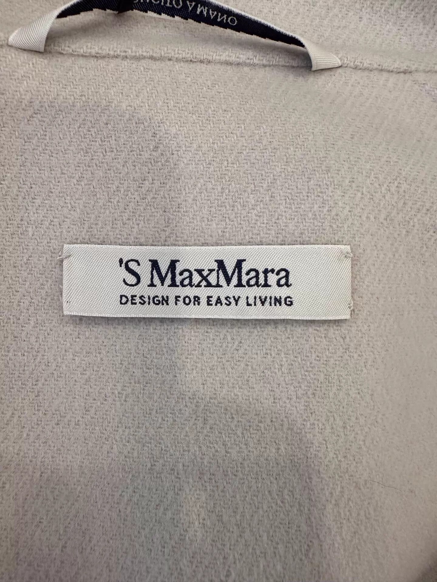 Max Mara MaxMara Women's Cream Wool Coat 42 Size M / US 6-8 / IT 42-44 - 4 Thumbnail