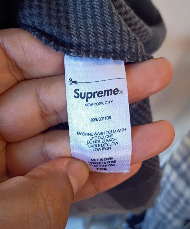 Supreme Shadow Plaid Flannel Cotton Button Up Long Sleeve M Size US M / EU 48-50 / 2 - 4 Thumbnail