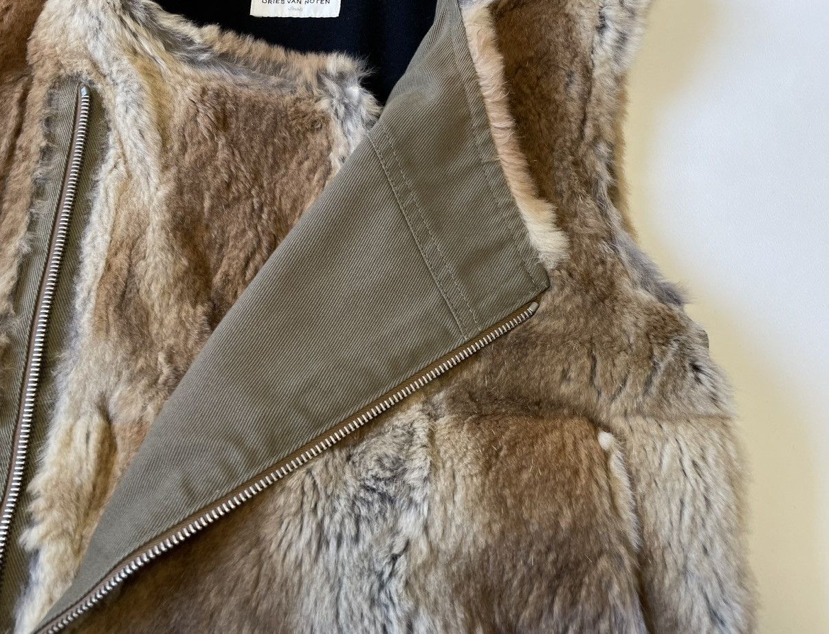 Dries Van Noten A/W 10 Rabbit Fur Biker Vest Size US S / EU 44-46 / 1 - 7 Thumbnail