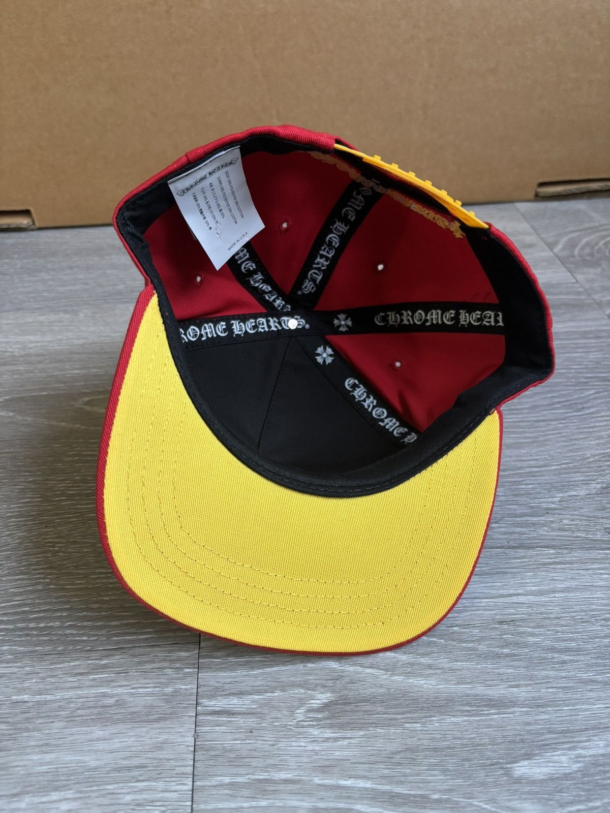 Chrome Hearts Chrome Hearts Red/Gold Baseball Hat Size ONE SIZE - 10 Thumbnail