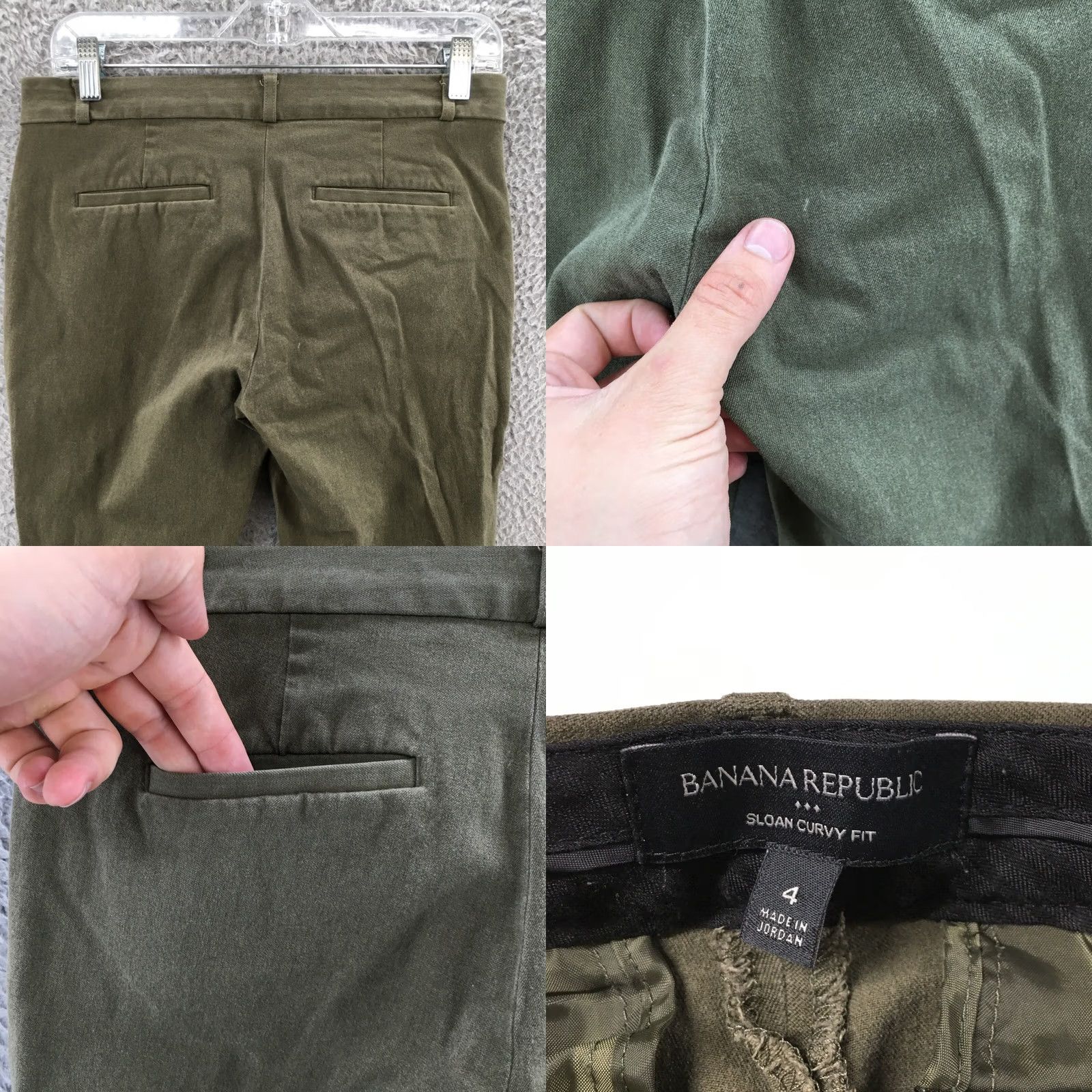Banana Republic Banana Republic Sloan Chino Pants Womens 4 Green Low Rise Zip Fly Skinny Straight Leg Modern Classic Womens Size 27" / US 4 / IT 40 - 9 Thumbnail