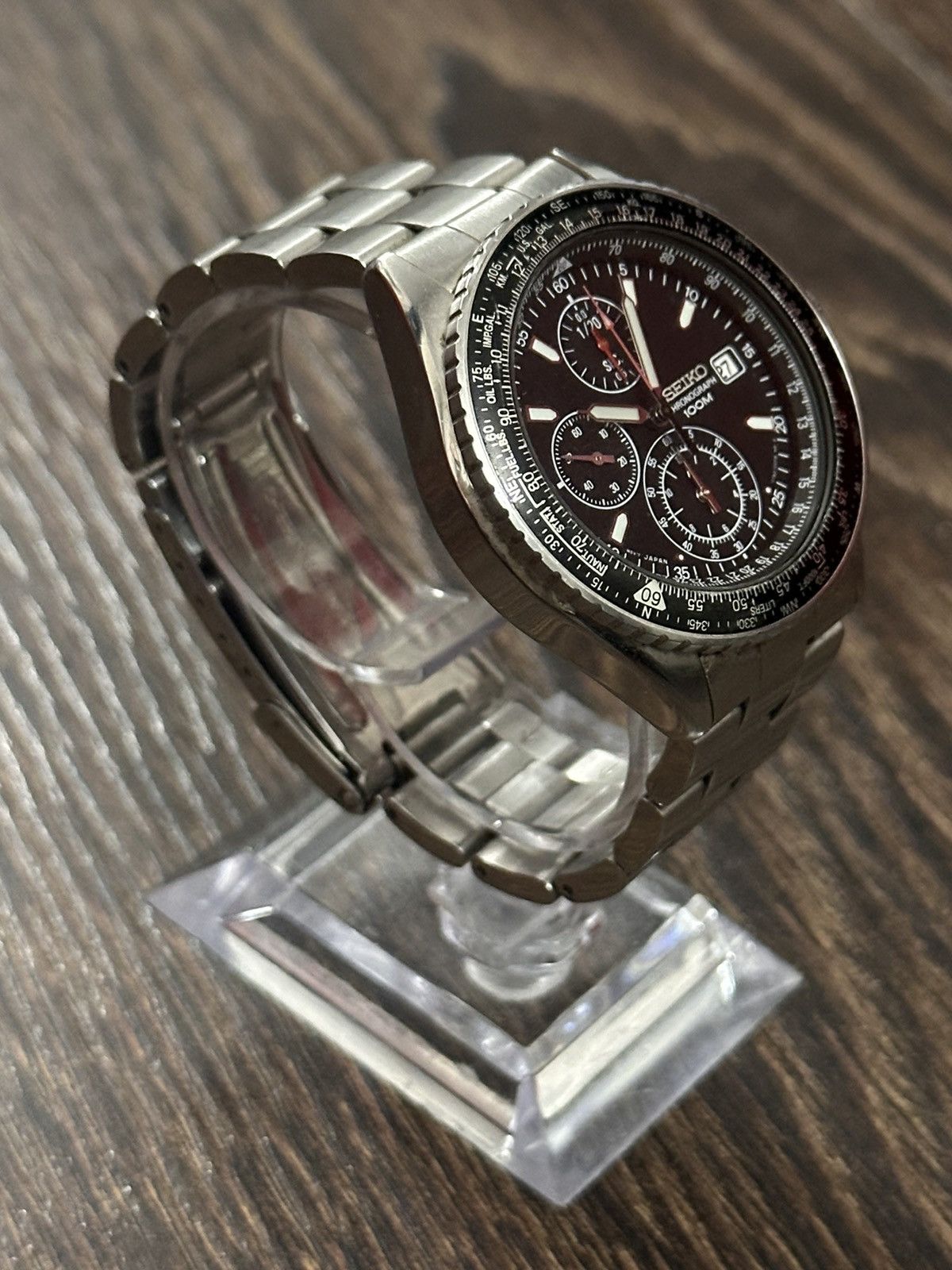 Seiko 7T92-0Cf0 Chronograph Interested Watch in Black, Men's