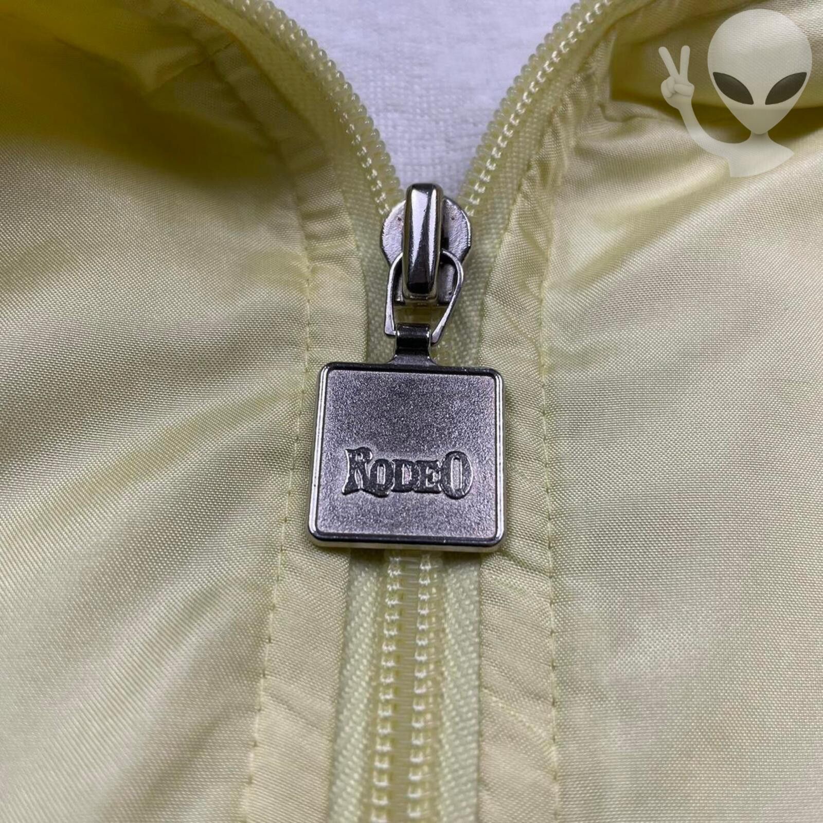 Romeo Gigli Rodeo Windbreaker Jacket Large Yellow Aqua Vintage 80s USA Size US L / EU 52-54 / 3 - 3 Thumbnail