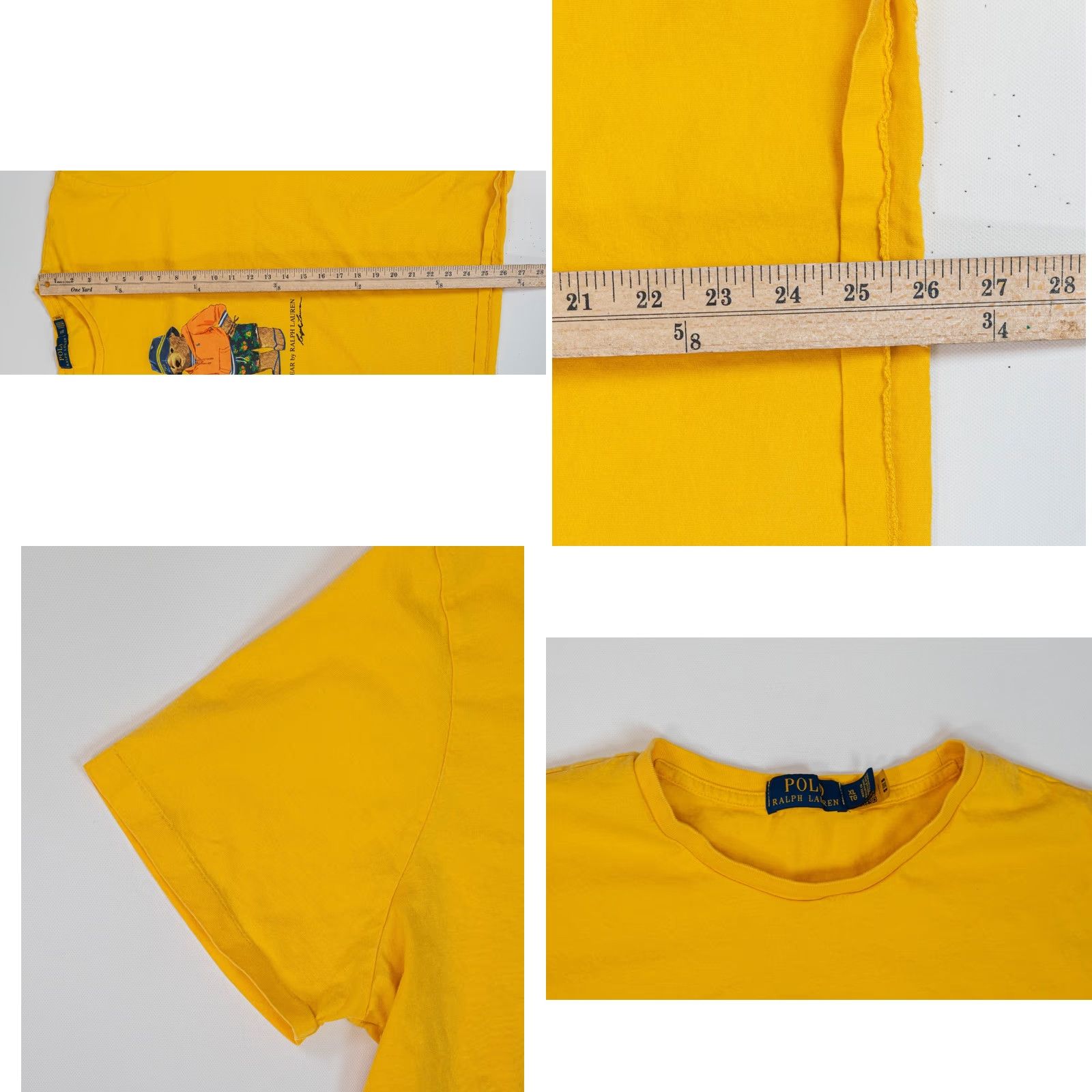 Polo Ralph Lauren Polo Ralph Lauren Yellow T-Shirt Men XL Single Stitch Bucket Hat Laguna Polo Bear Shirt Meat? (Note: This seems incorrect and should be corrected.) Size US XL / EU 56 / 4 - 8 Thumbnail