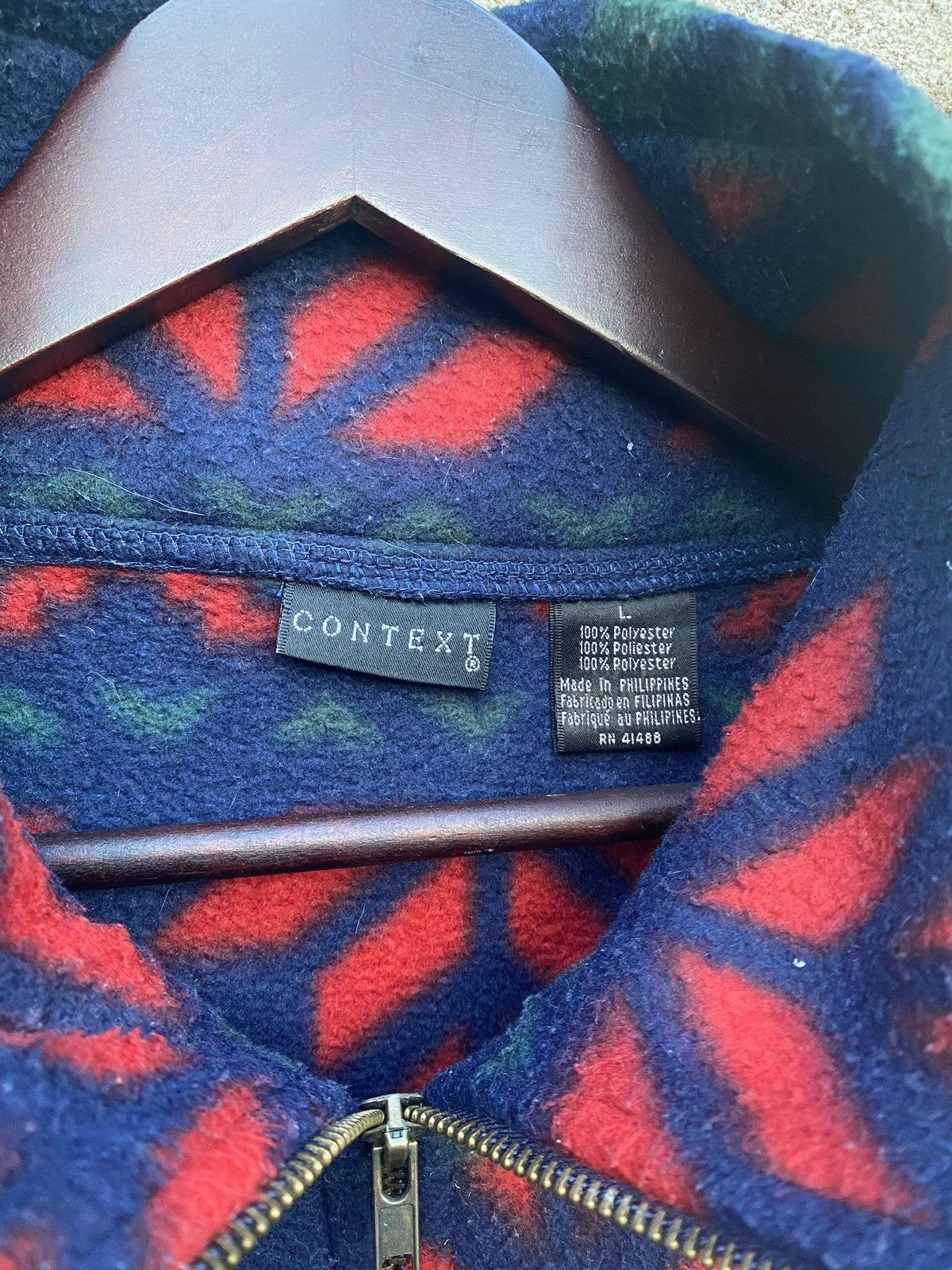 Japanese Brand Vintage Context Fleece Jacket Half Zipper Size US L / EU 52-54 / 3 - 6 Thumbnail