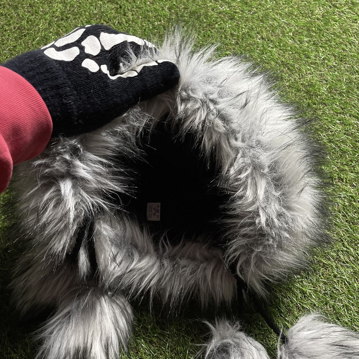 Vintage Vintage Y2K Fuzzy Mohair Beanie Black White Ushanka Faded OS Size ONE SIZE - 2 Thumbnail