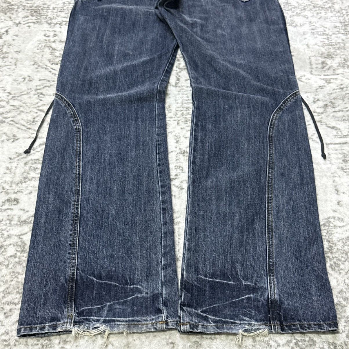 If Six Was Nine Japanese Brand Poems Paneled Lace Up Flare Jeans Size US 34 / EU 50 - 13 Thumbnail