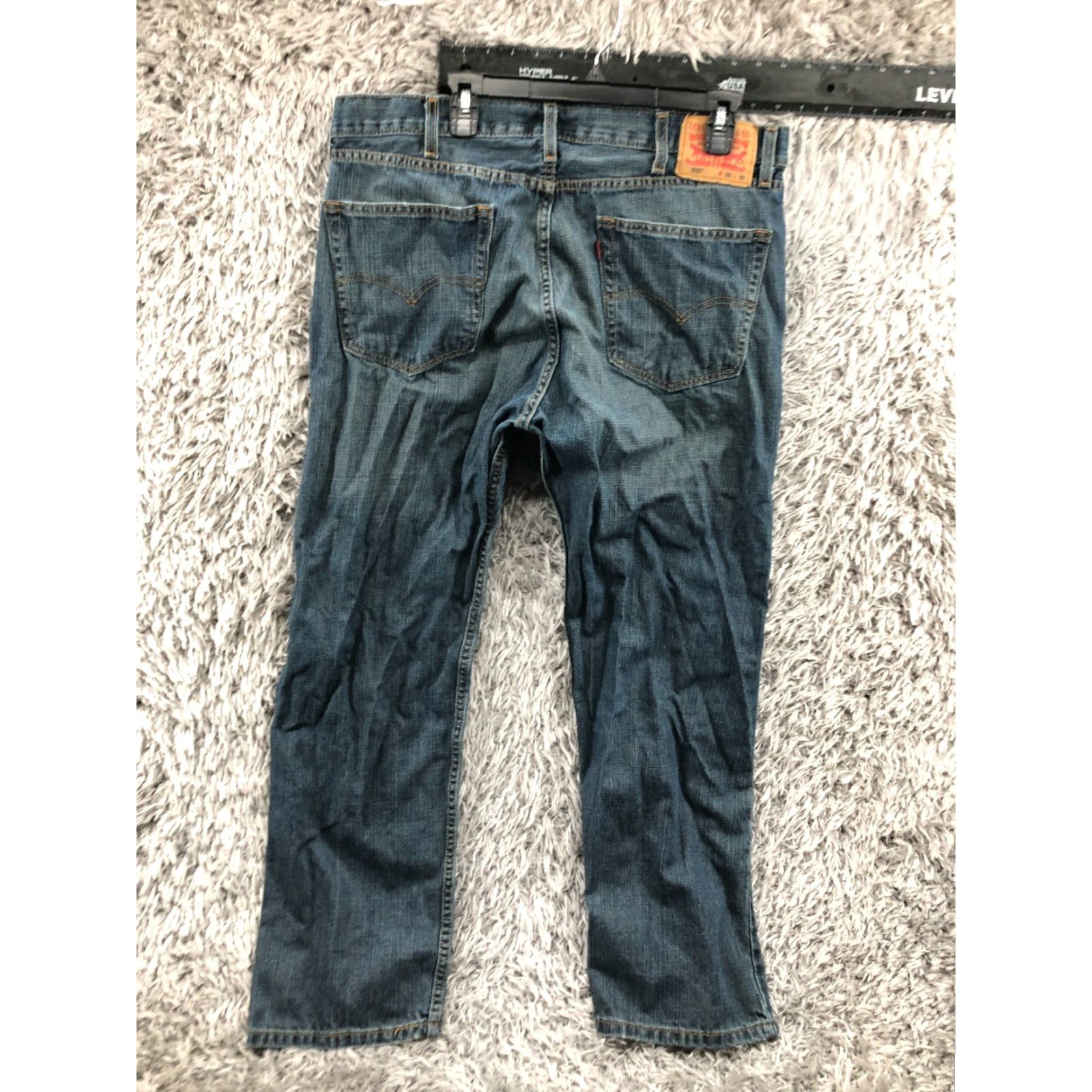 Levi's Levi's 505 Straight Jeans Size 38x30 Mens Mid Rise Medium Wash Blue Size US 38 / EU 54 - 5 Thumbnail