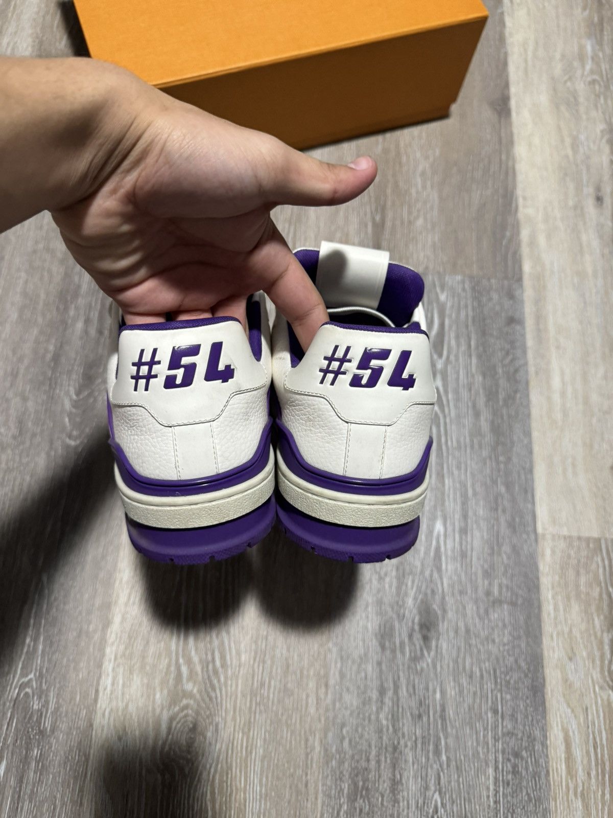 Louis Vuitton White purple #54 signature trainers Size US 8.5 / EU 41-42 - 4 Thumbnail