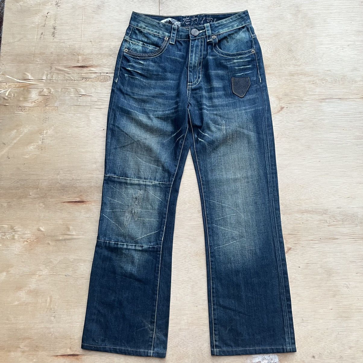 Japanese Brand OSAKA BIG TRAIN DISTRESSED REG FIT LIKE 14th ADDICTION Size US 30 / EU 46 - 12 Thumbnail