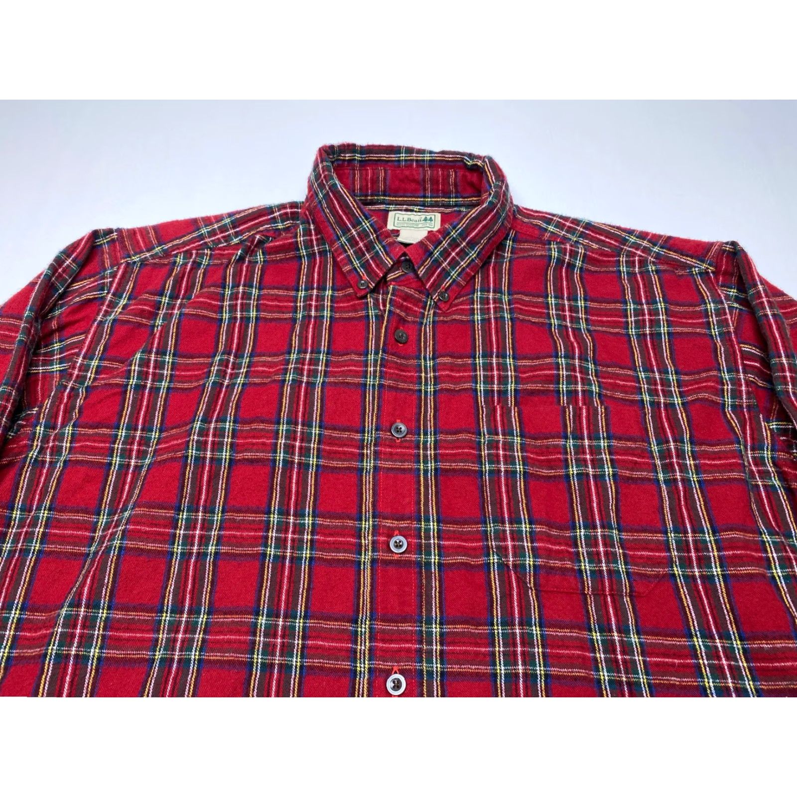 Vintage L.L. Bean Shirt Men’s 2XL Red Plaid Long Sleeve Flannel 100% Cotton 7661 Size US XXL / EU 58 / 5 - 5 Thumbnail