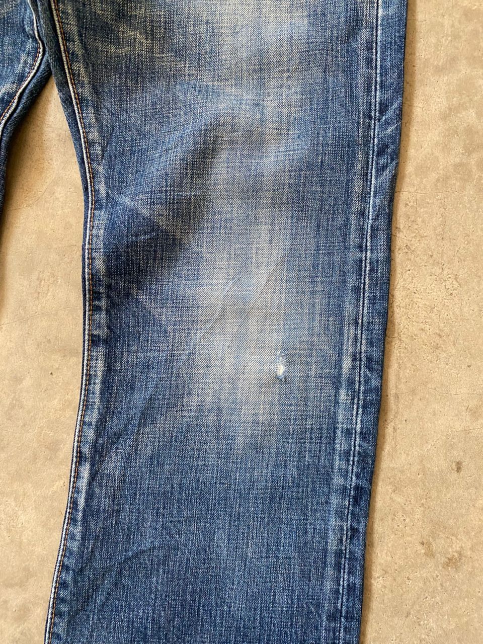 Japanese Brand Vintage River & Blue Flare Distressed Denim Size US 32 / EU 48 - 14 Thumbnail