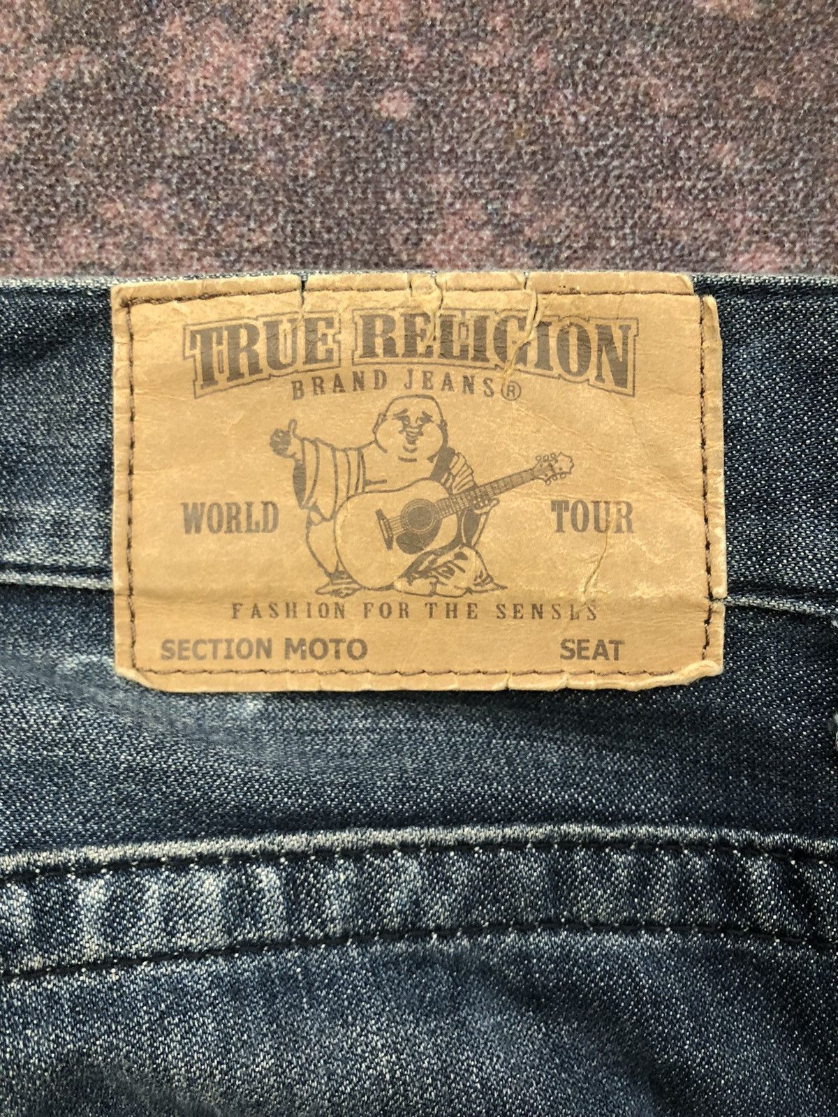 Vintage Vintage True Religion Moto Double Knee Jeans Size US 37 - 15 Thumbnail