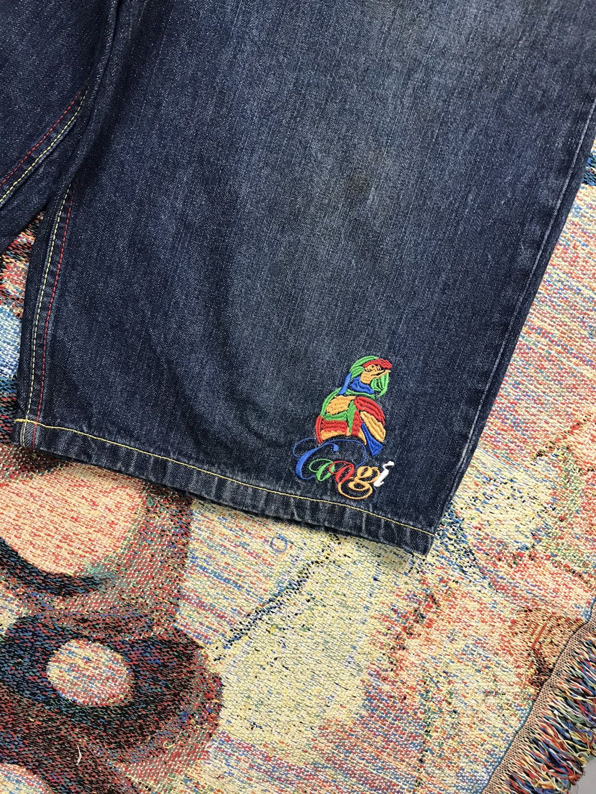 Coogi Vintage Coogi crazy bird embroidered denim jort Size US 40 / EU 56 - 4 Thumbnail