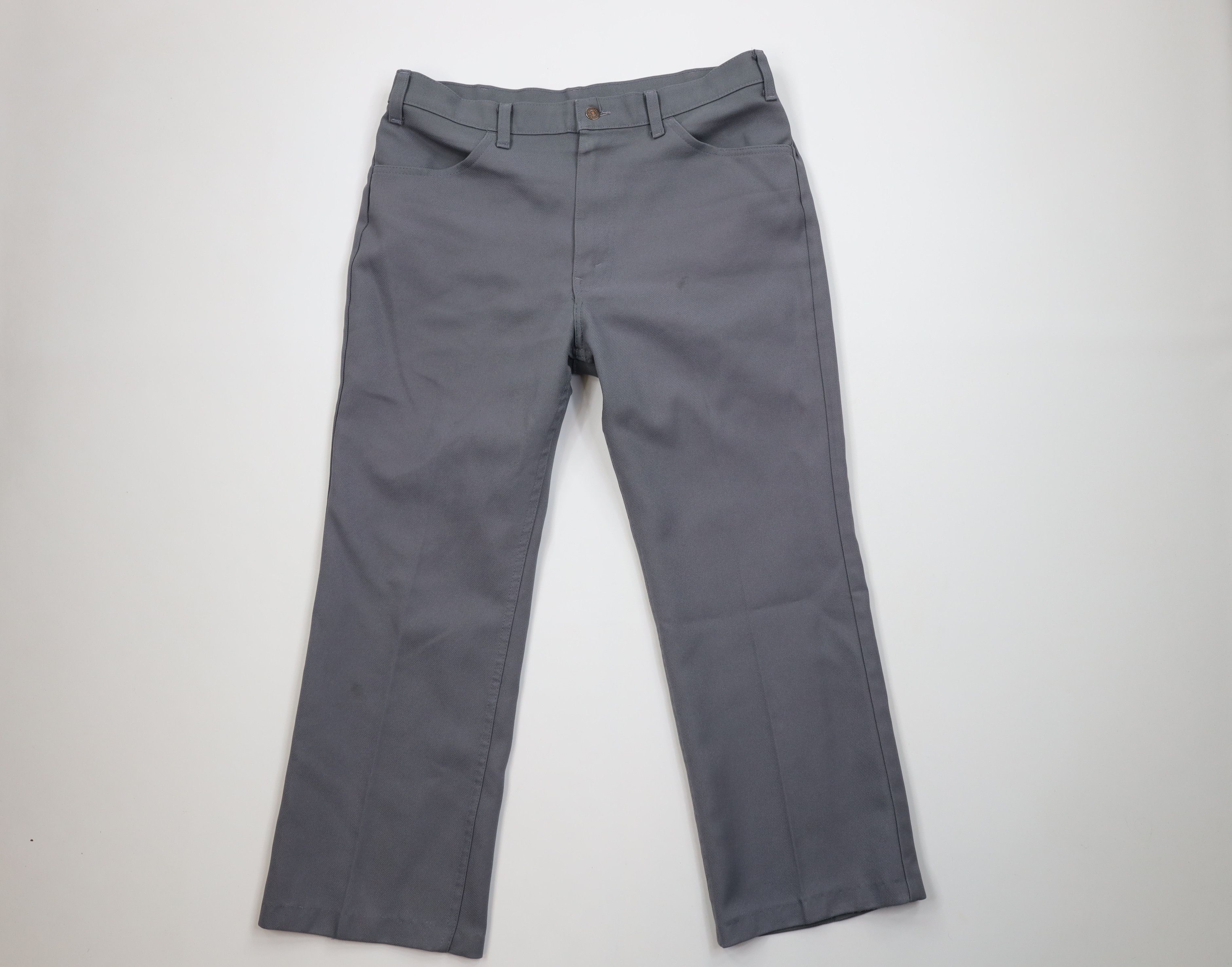 Levi's Vintage 70s Levis Flared Wide Leg Chino Pants Gray USA Size US 36 / EU 52 - 1 Thumbnail