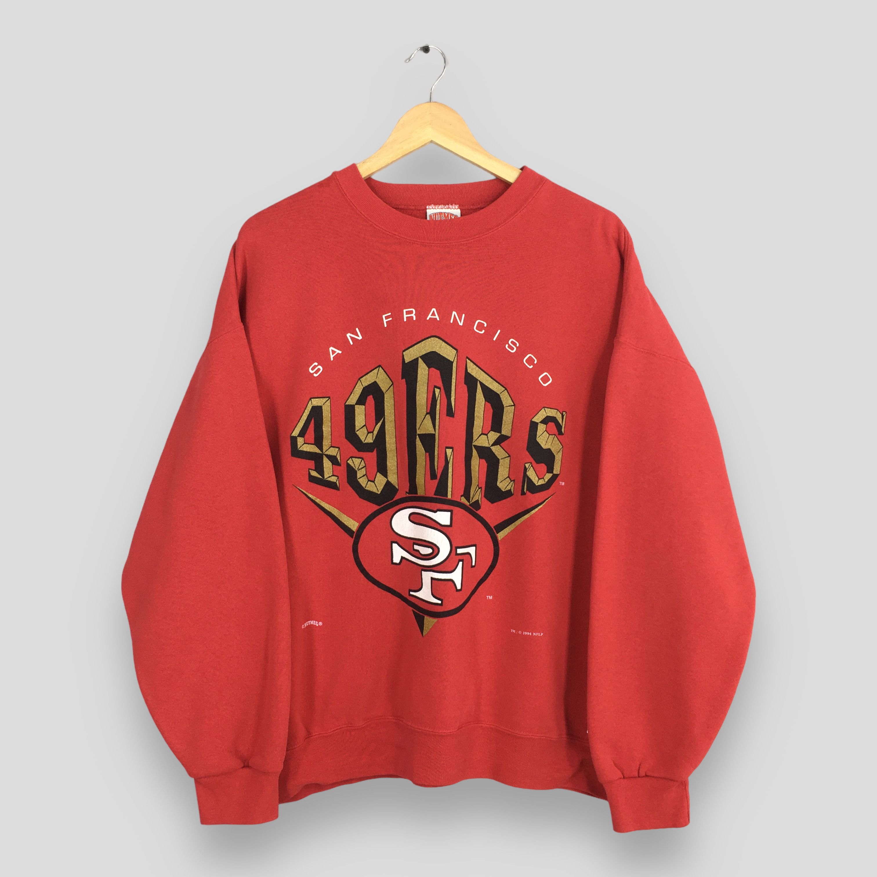 Nutmeg Mils San Francisco 49ers Sweatshirt Crew Neck Vintage Red offers 1993 Mens XL