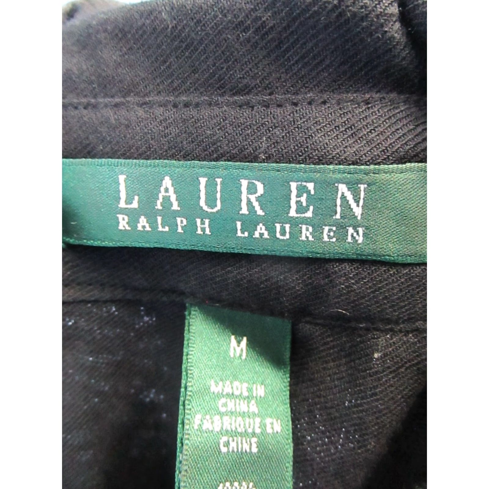 Ralph Lauren LAUREN RALPH LAUREN Black Button-Up Shirt Womens Medium Long Sleeve Collared Regular Fit Solid Size M / US 6-8 / IT 42-44 - 3 Thumbnail