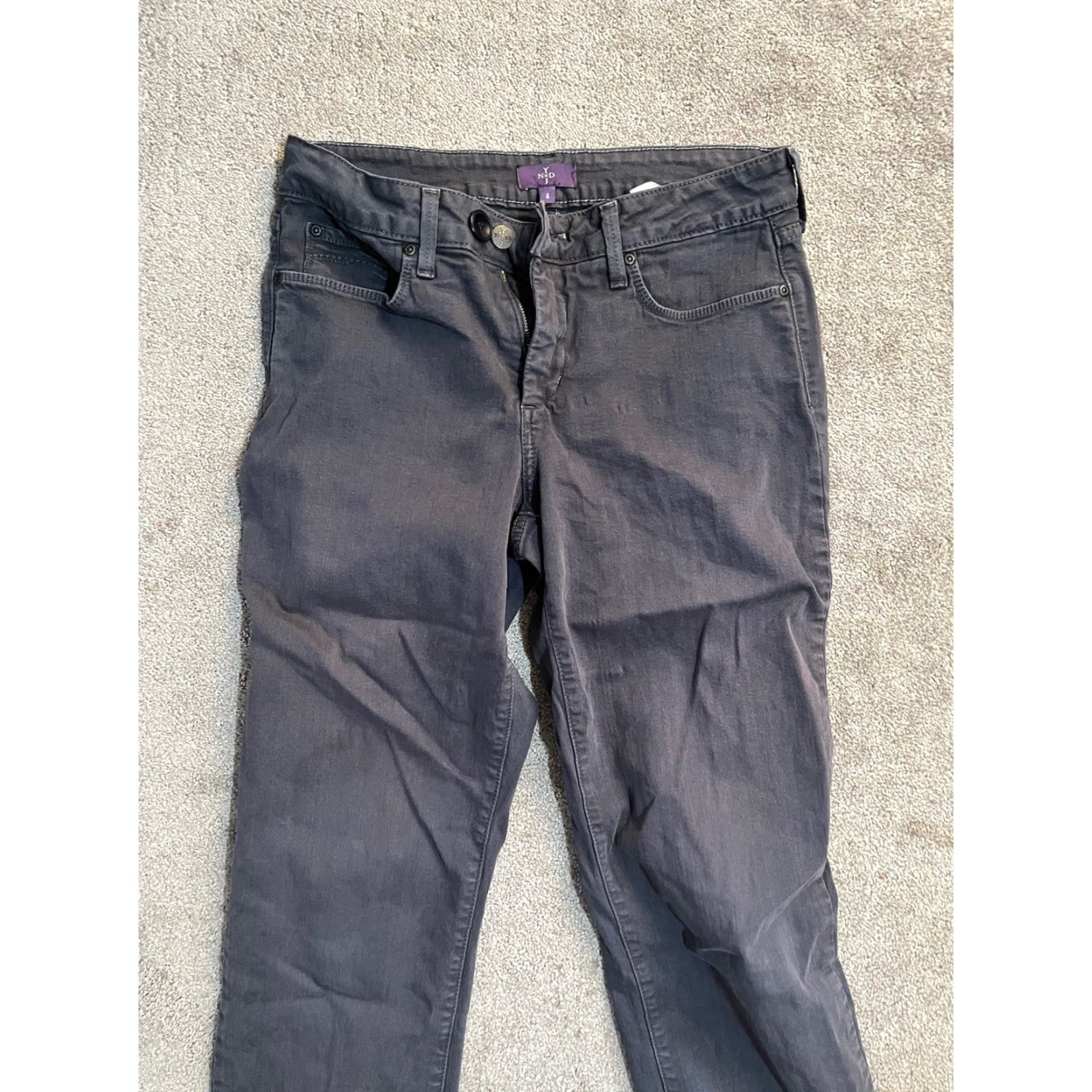 NYDJ NYDJ Jeans Straight Mid Rise 4 Gray Womens Size 4 Jeans Size 27" / US 4 / IT 40 - 2 Thumbnail