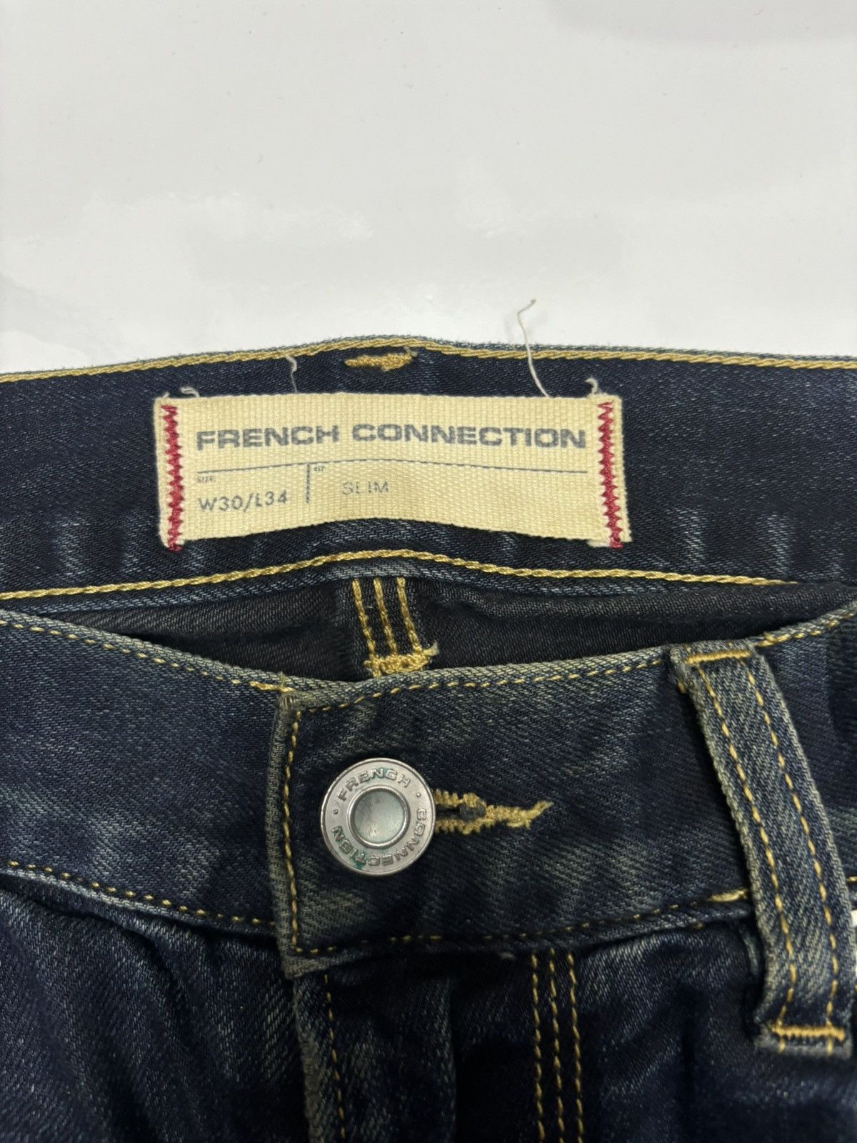 FCUK FRENCH CONNECTION DIRTY DISTRESSED DENIM JEANS FCUK Size US 30 / EU 46 - 9 Thumbnail