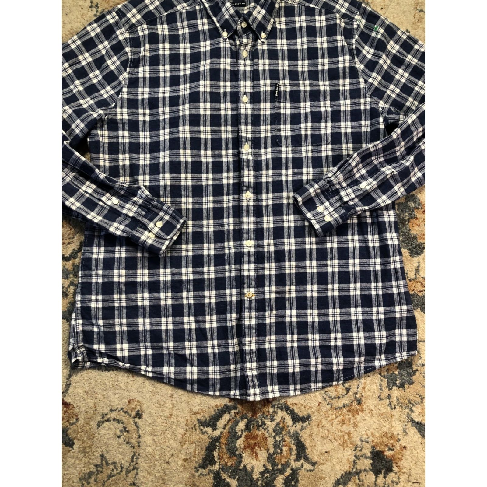 Barbour Barbour Shirt Mens Large Blue Plaid Tailored Fit Long Sleeve Button Down Casual Size US L / EU 52-54 / 3 - 5 Thumbnail