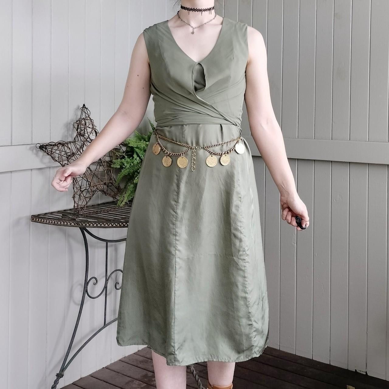 Designer Verge NZ Dress Midi A Line Satin Doof Grunge Fairycore Size M / US 6-8 / IT 42-44 - 1 Thumbnail