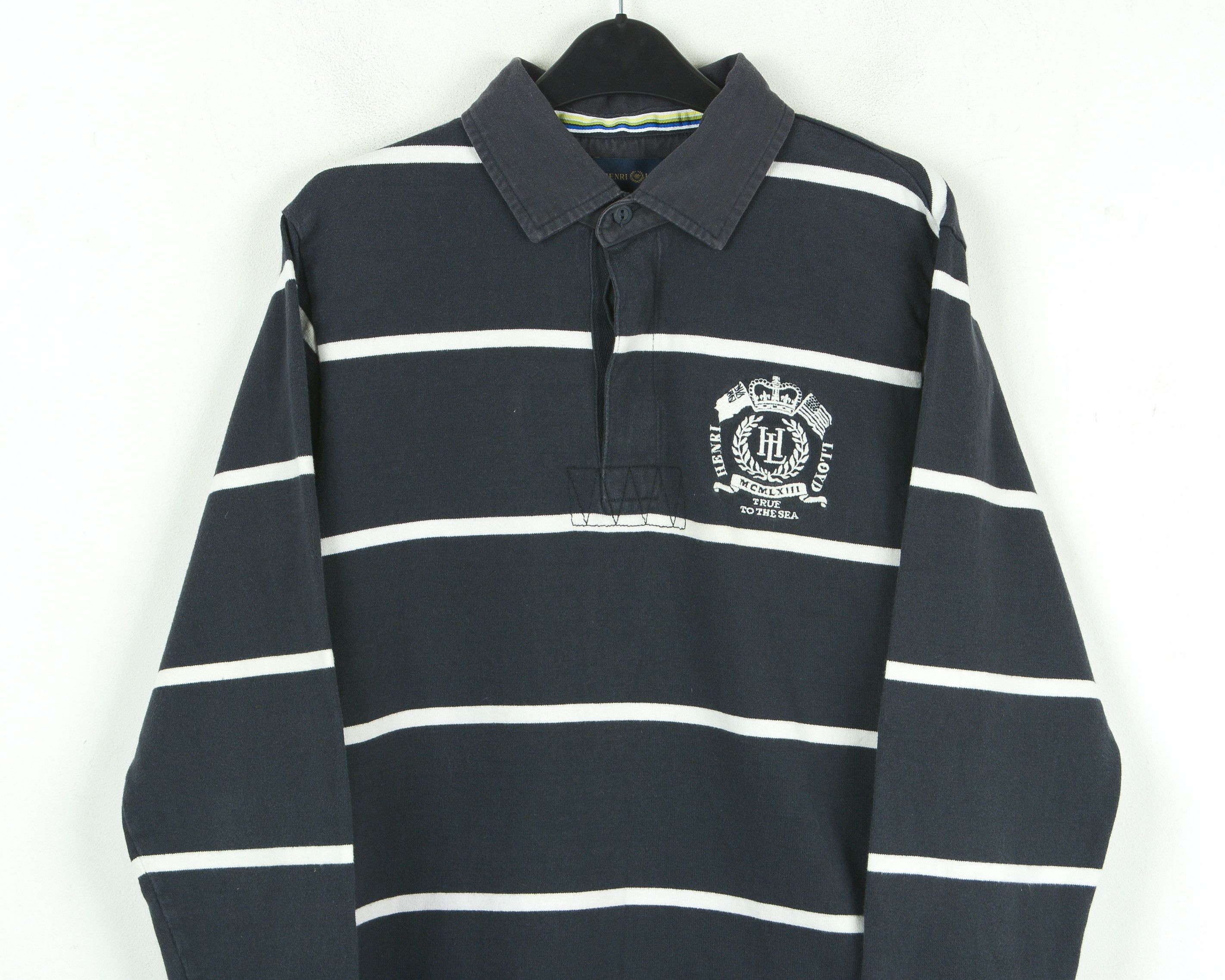 Henri Lloyd Long Sleeved Polo Shirt Pullover Cotton Jumper Striped Top Size US S / EU 44-46 / 1 - 2 Thumbnail