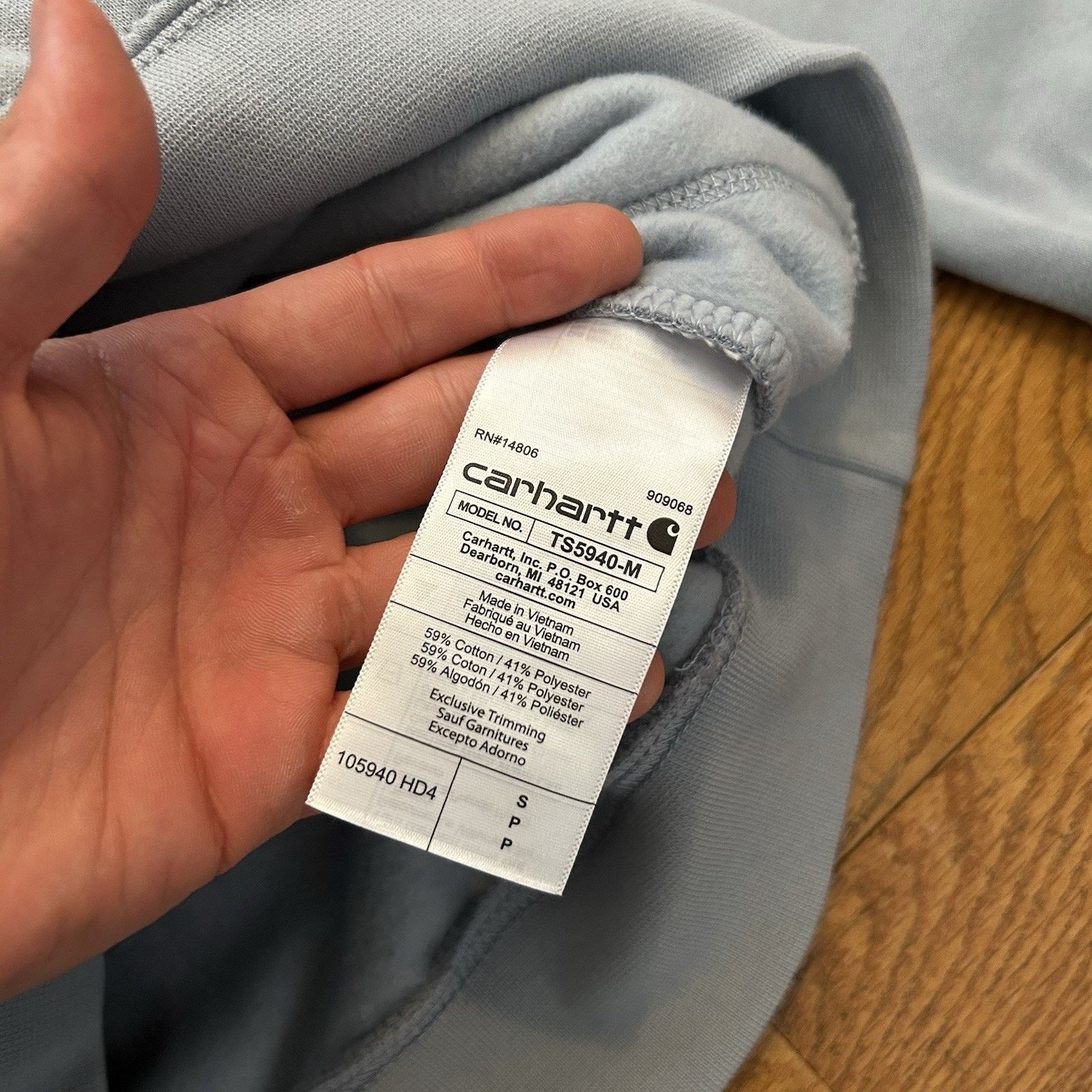 Carhartt Rain Defender Loose Fit Fleece Pullover Arm Logo Hoodie Size US S / EU 44-46 / 1 - 4 Thumbnail