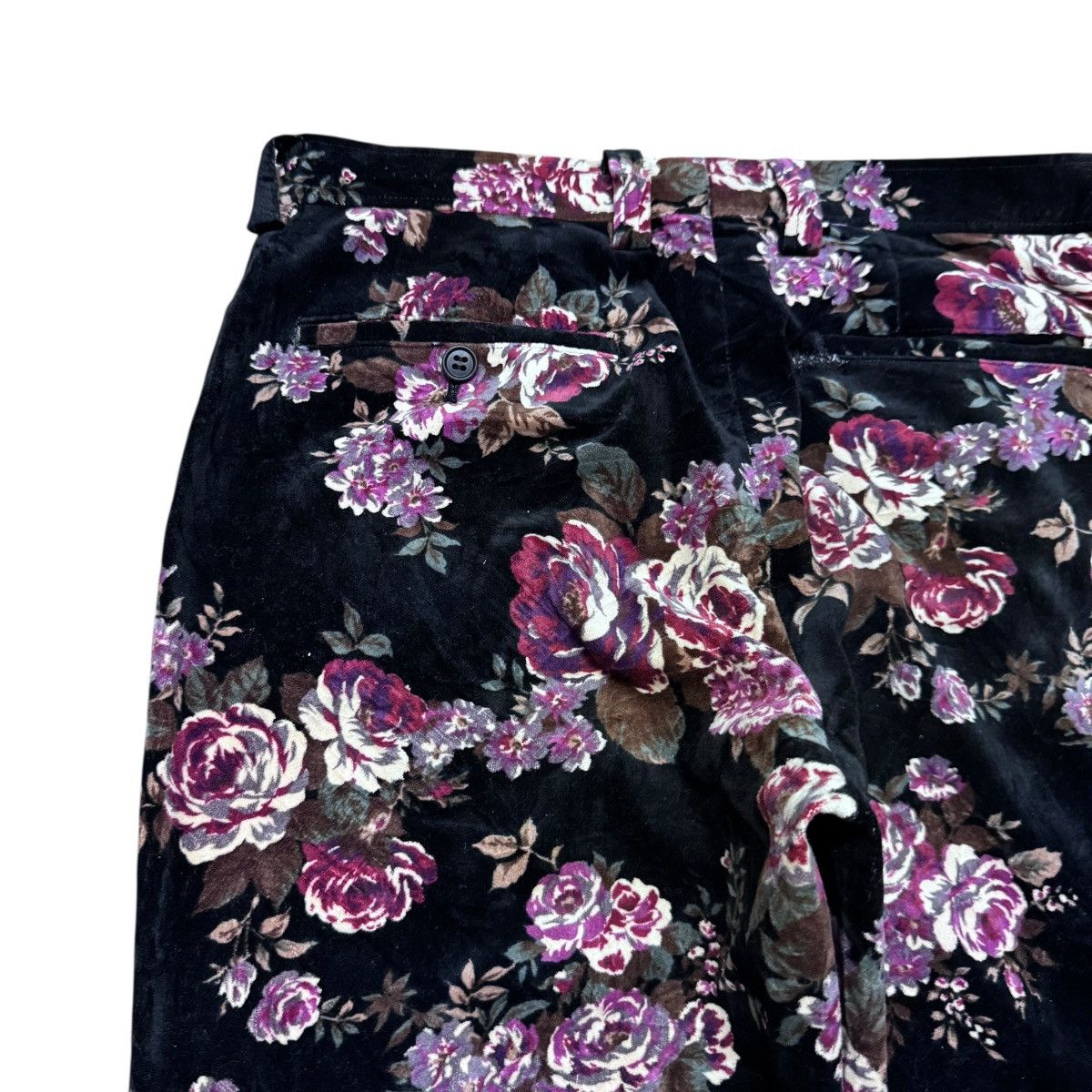 Tornado Mart Tornado Mart Velvet Floral Flare Pants Size 30" / US 8 / IT 44 - 10 Thumbnail