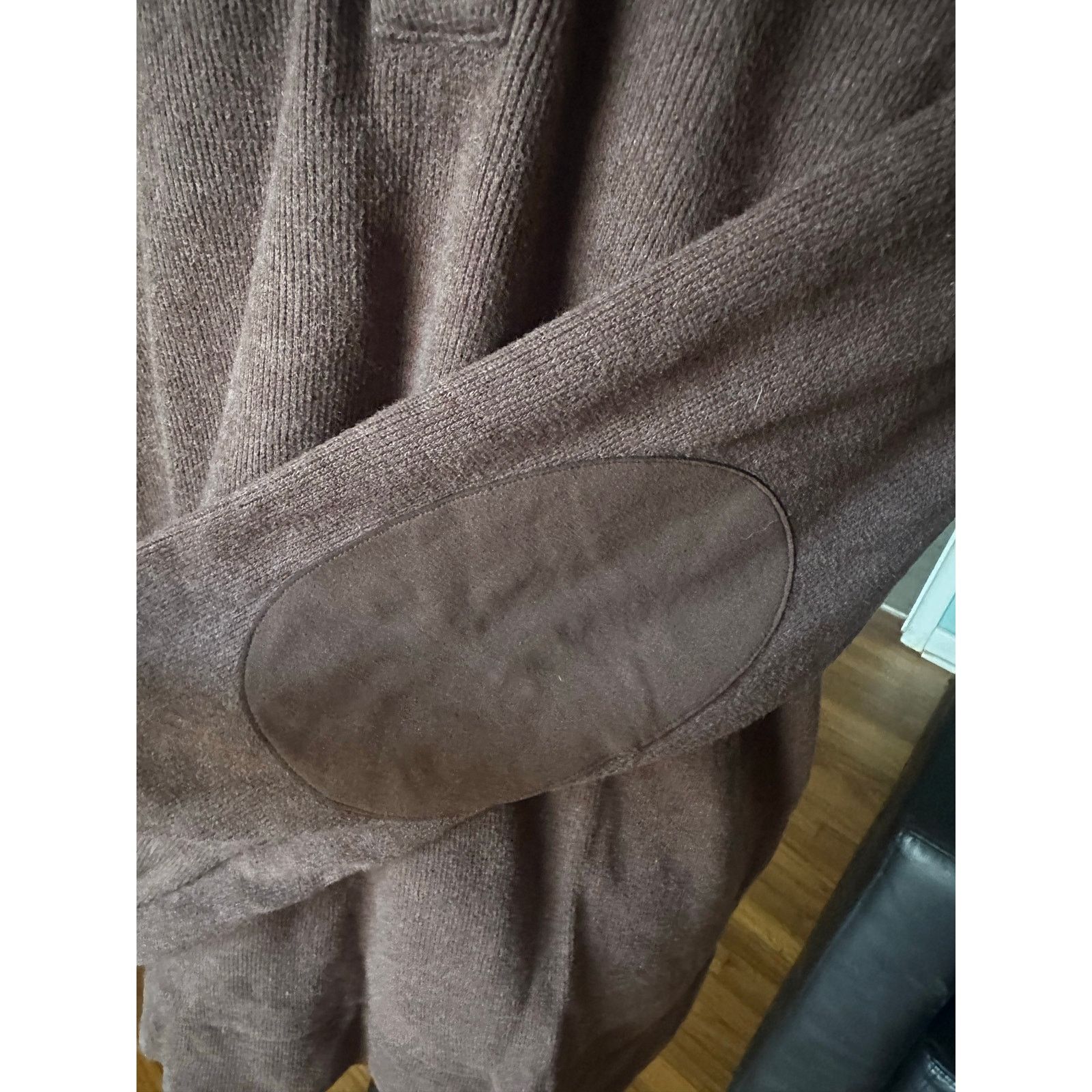 Cremieux Cremieux Classic Knit Sweater w/ Suede Elbow Patches – Brown Size US S / EU 44-46 / 1 - 5 Thumbnail