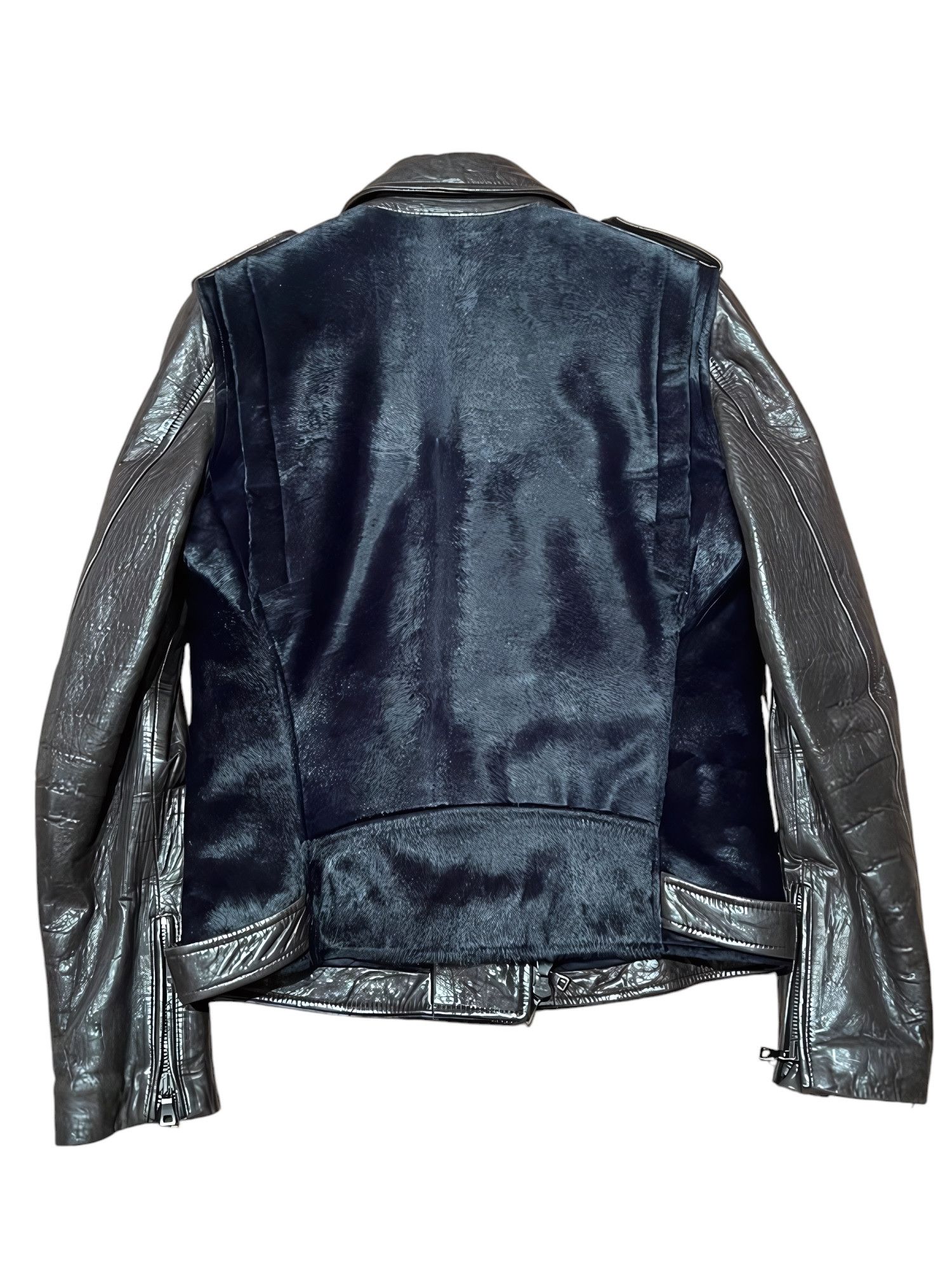 Balmain CALF SKIN LEATHER BIKER BOMBER JACKET Size US M / EU 48-50 / 2 - 2 Thumbnail