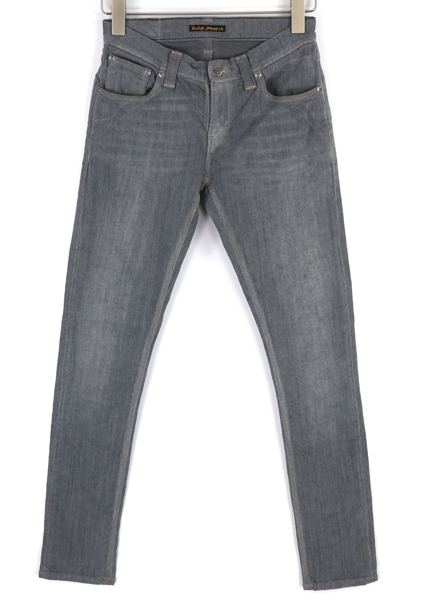Nudie Jeans TIGHT LONG JOHN W27/L32 Organic Charcoal Denim Jeans 82700 Size 27" / US 4 / IT 40 - 1 Thumbnail