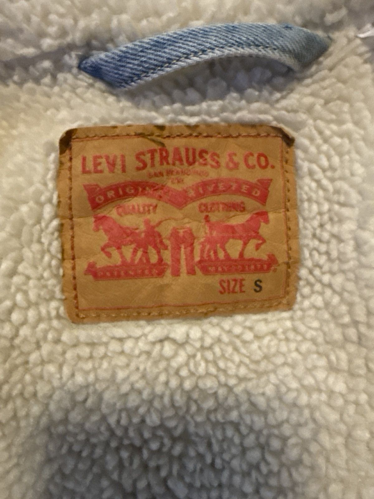Levi's Light blue denim Levi sherpa Size US S / EU 44-46 / 1 - 5 Thumbnail